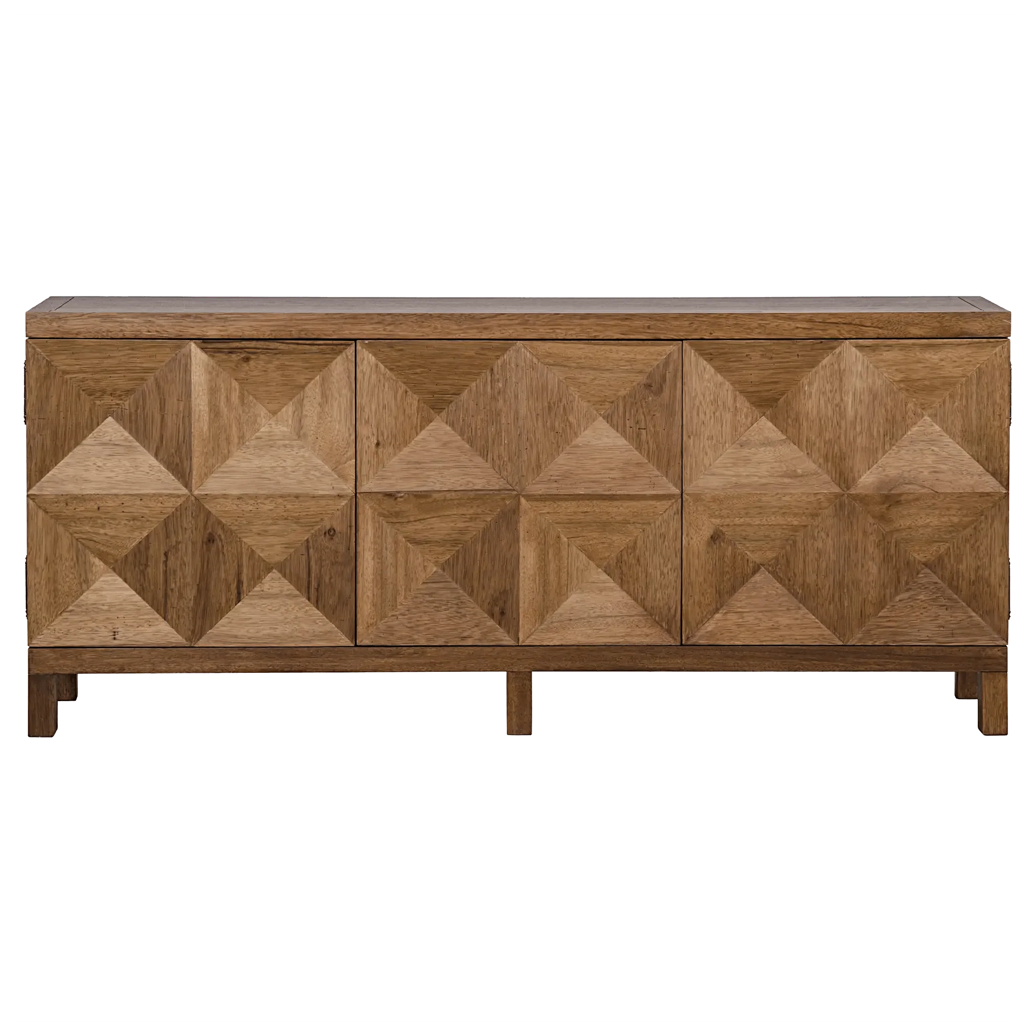 Quadrant 3 Door Sideboard, Dark Walnut - Frankwebs