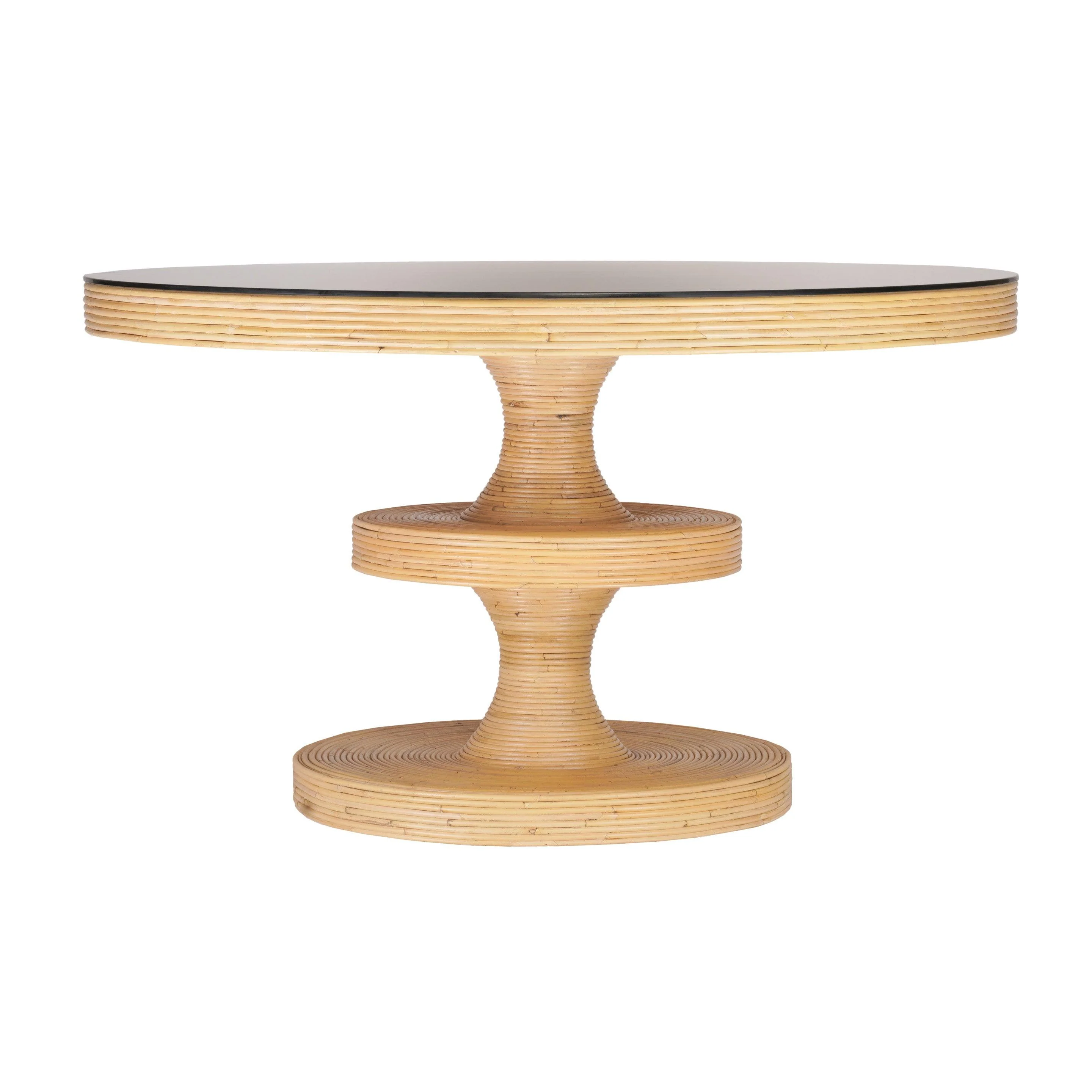Apollonia Natural Rattan Round Dining Table - Frankwebs