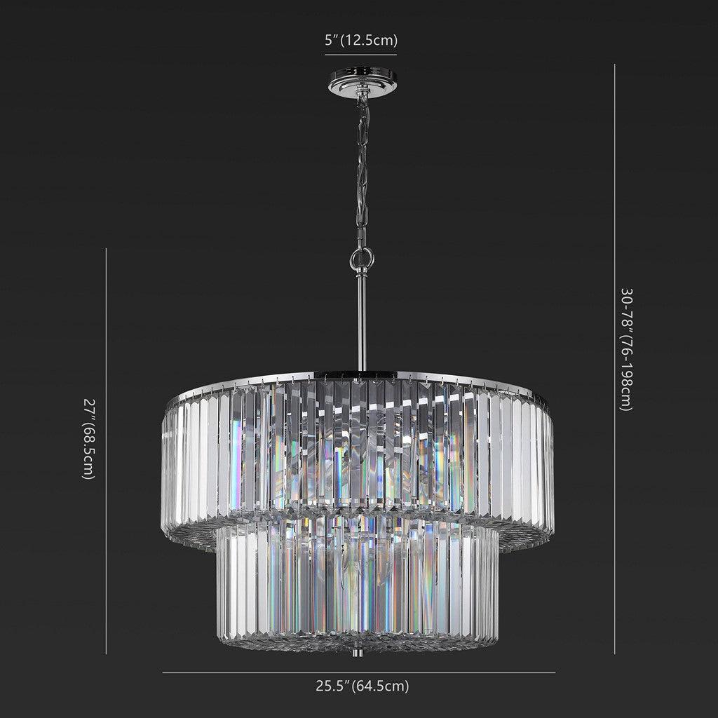 VIVIANN CRYSTAL 2 TIER CHANDELIER - Frankwebs