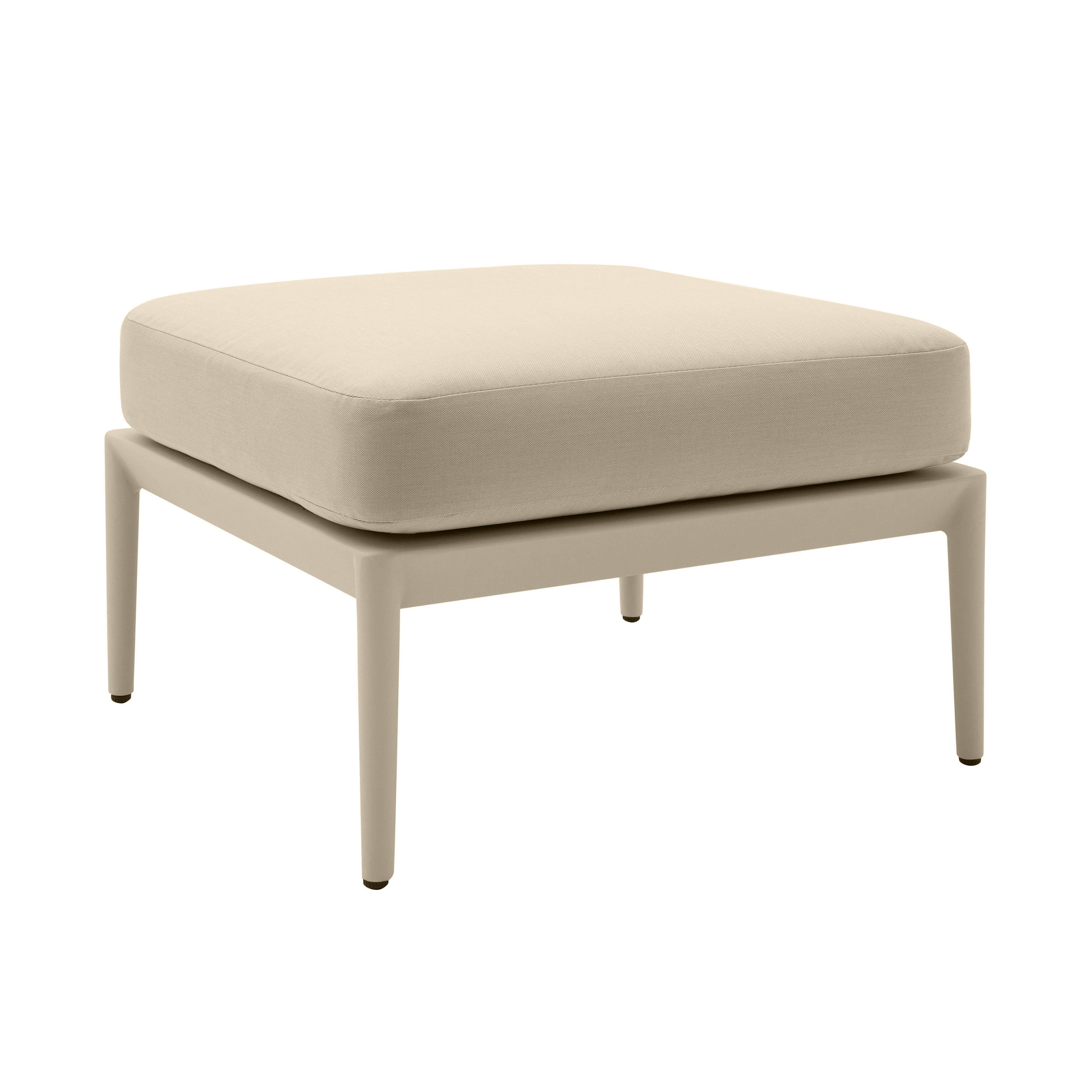Kapri Taupe Outdoor Ottoman - Frankwebs