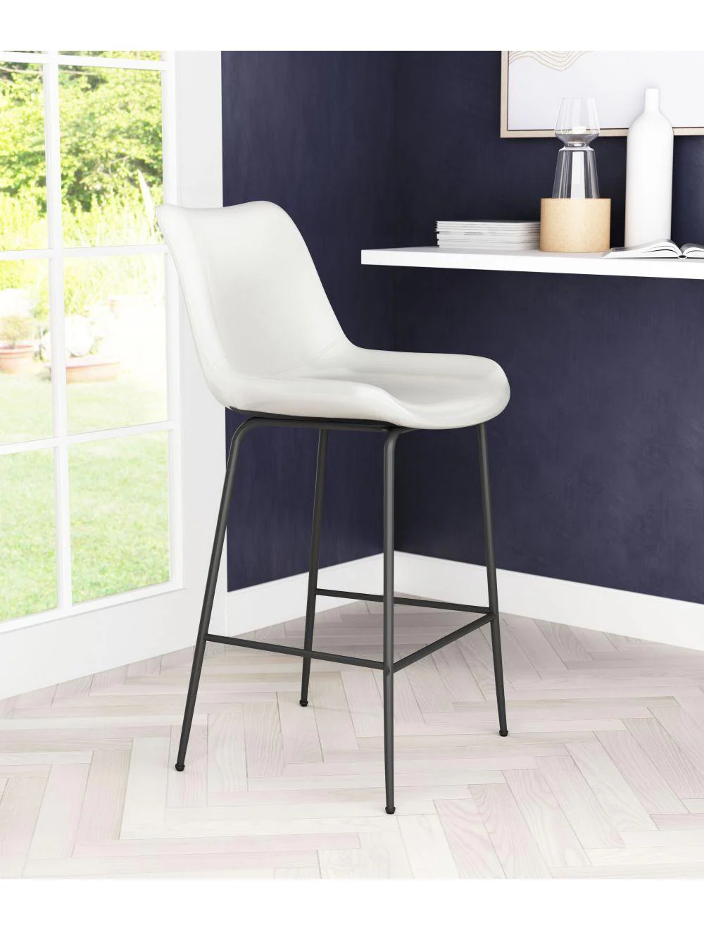 Byron Counter Chair White - Frankwebs