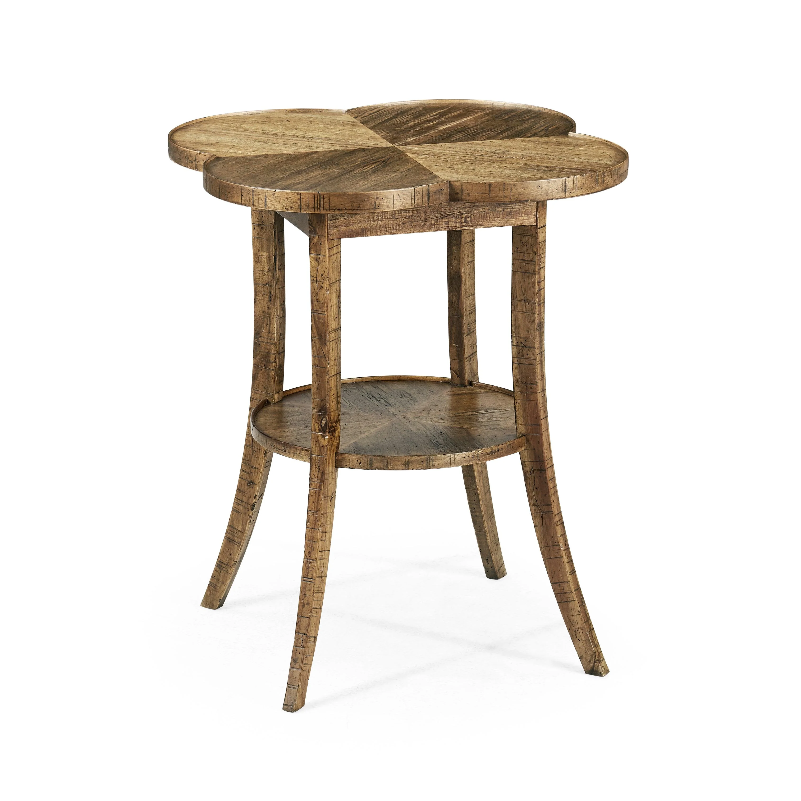 Casual Accents Medium Driftwood Quatrefoil Accent Table - Frankwebs