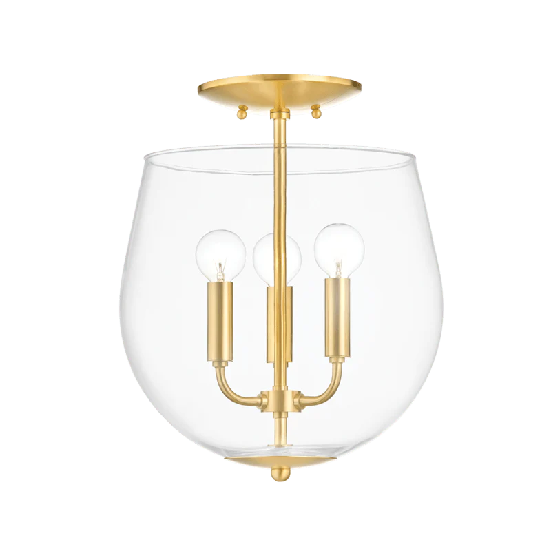 BOBBI 3 LIGHT SEMI FLUSH MOUNT - Frankwebs