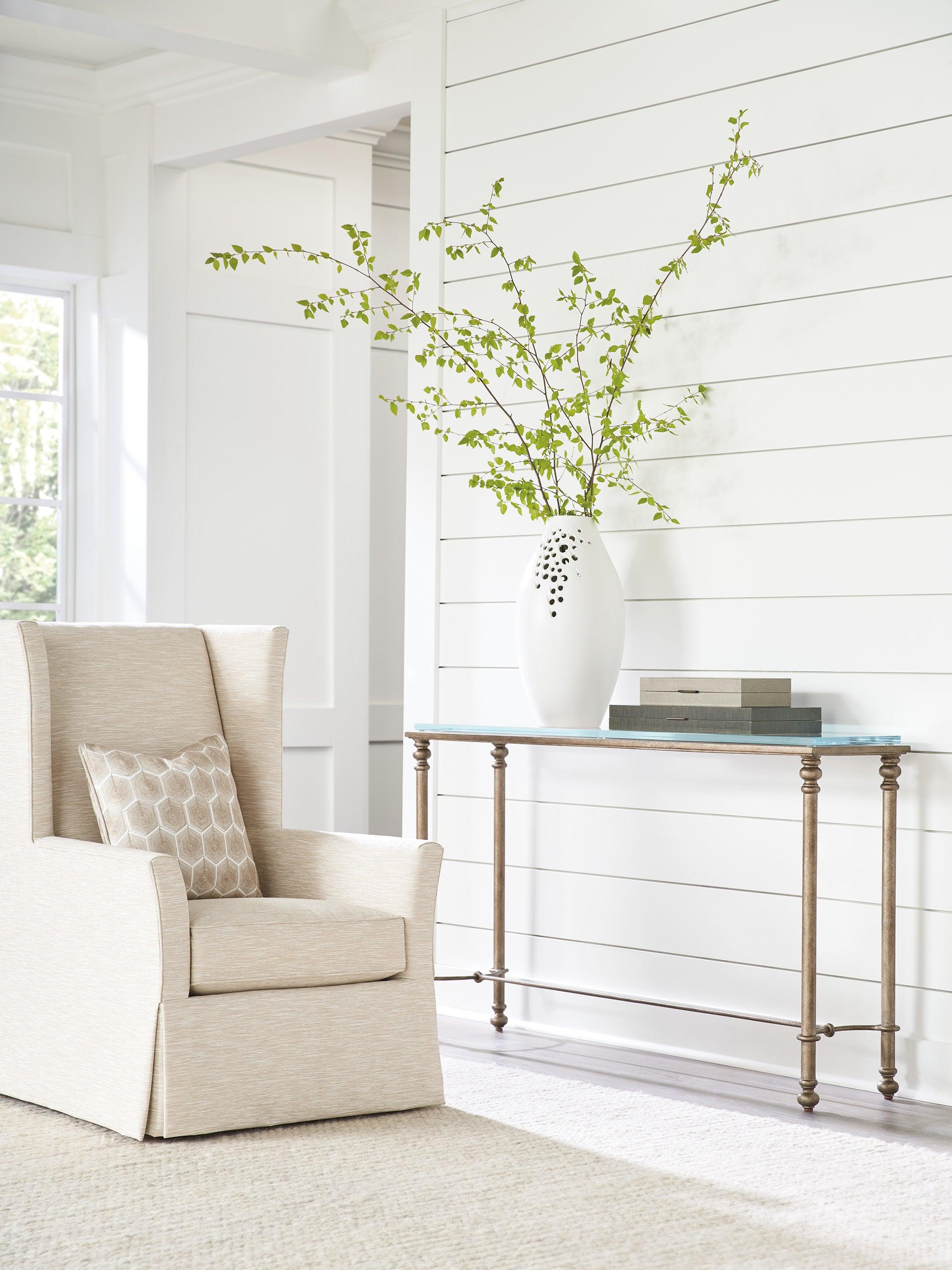 Laguna Bluff Metal And Glass Console - Frankwebs