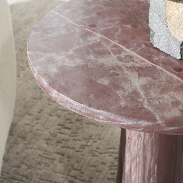 VALENTIA TALL ROUND MARBLE ACCENT TABLE - Frankwebs