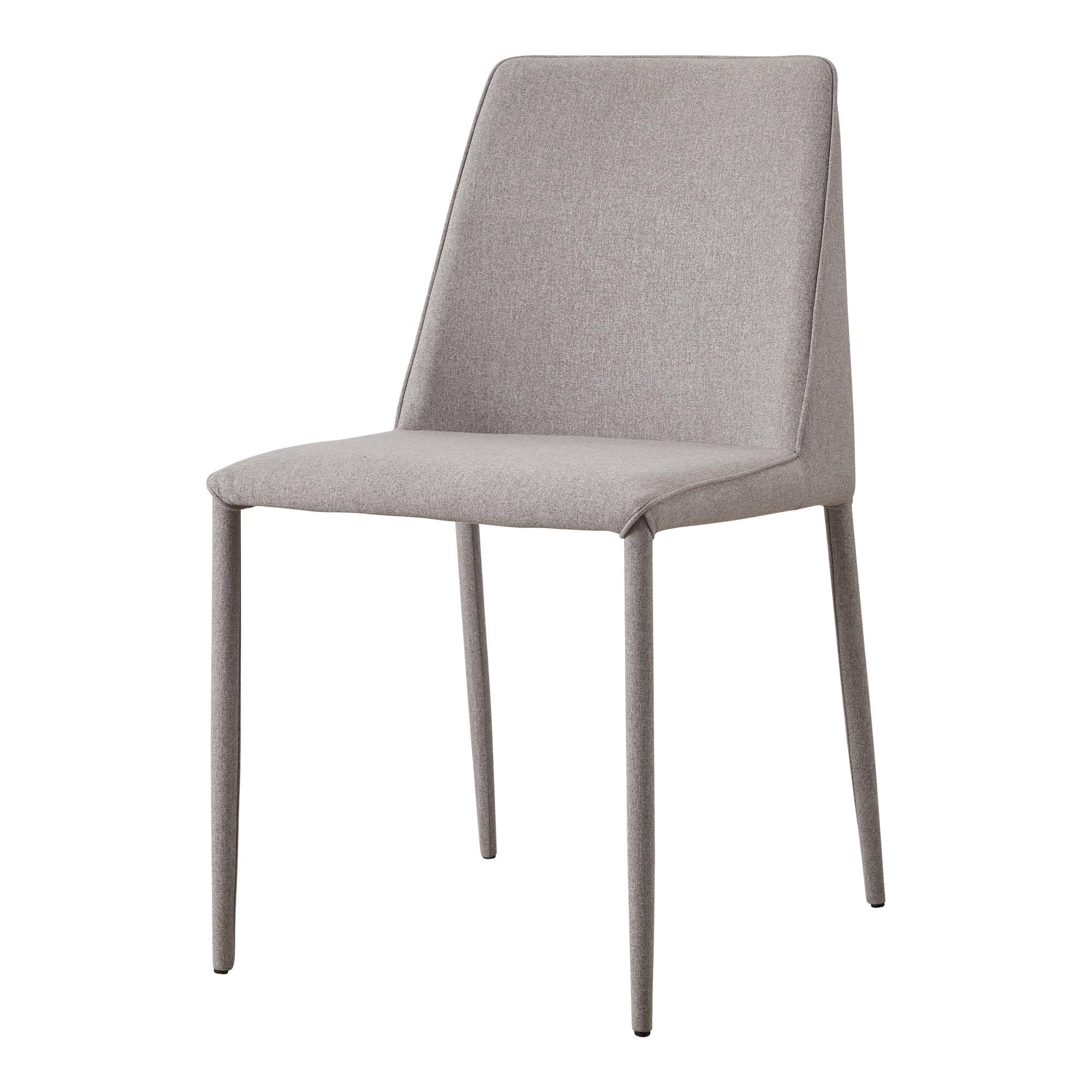 Nora Fabric Dining Chair Light Grey - Set Of Two - Frankwebs