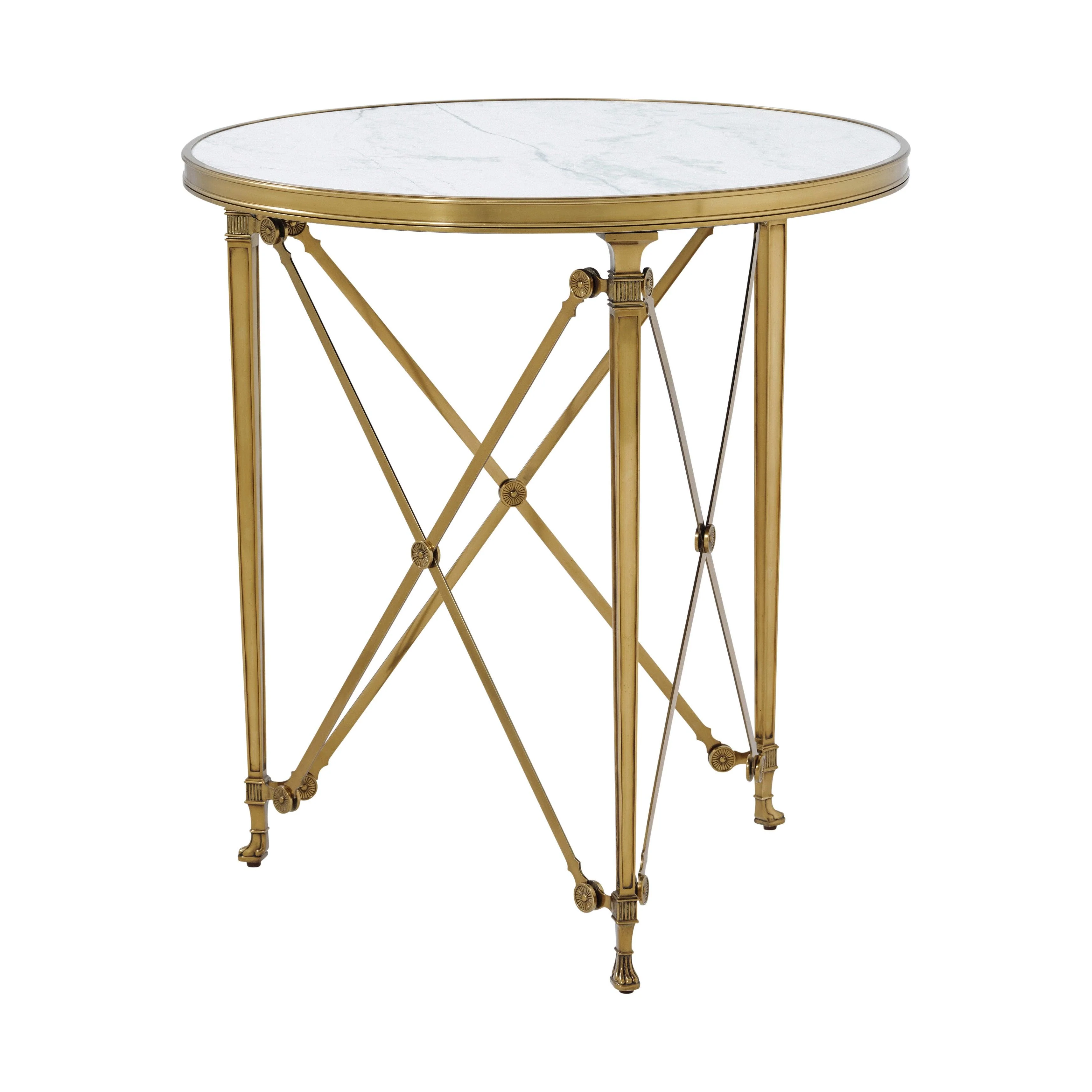 Spencer London Round Brass Center Table - Frankwebs