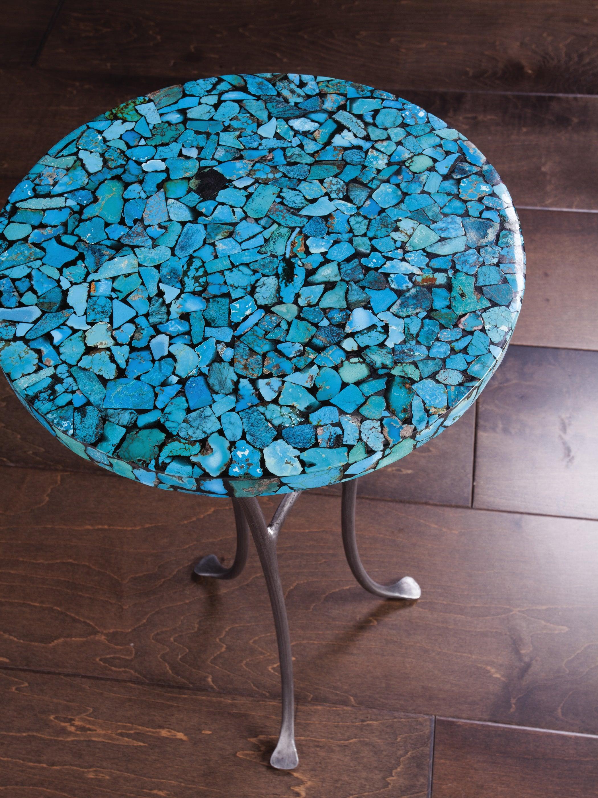 Signature Designs Isidora Turquoise Spot Table - Frankwebs