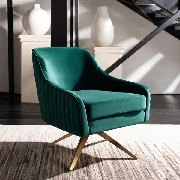 LEYLA SWIVEL VELVET CHAIR - Frankwebs