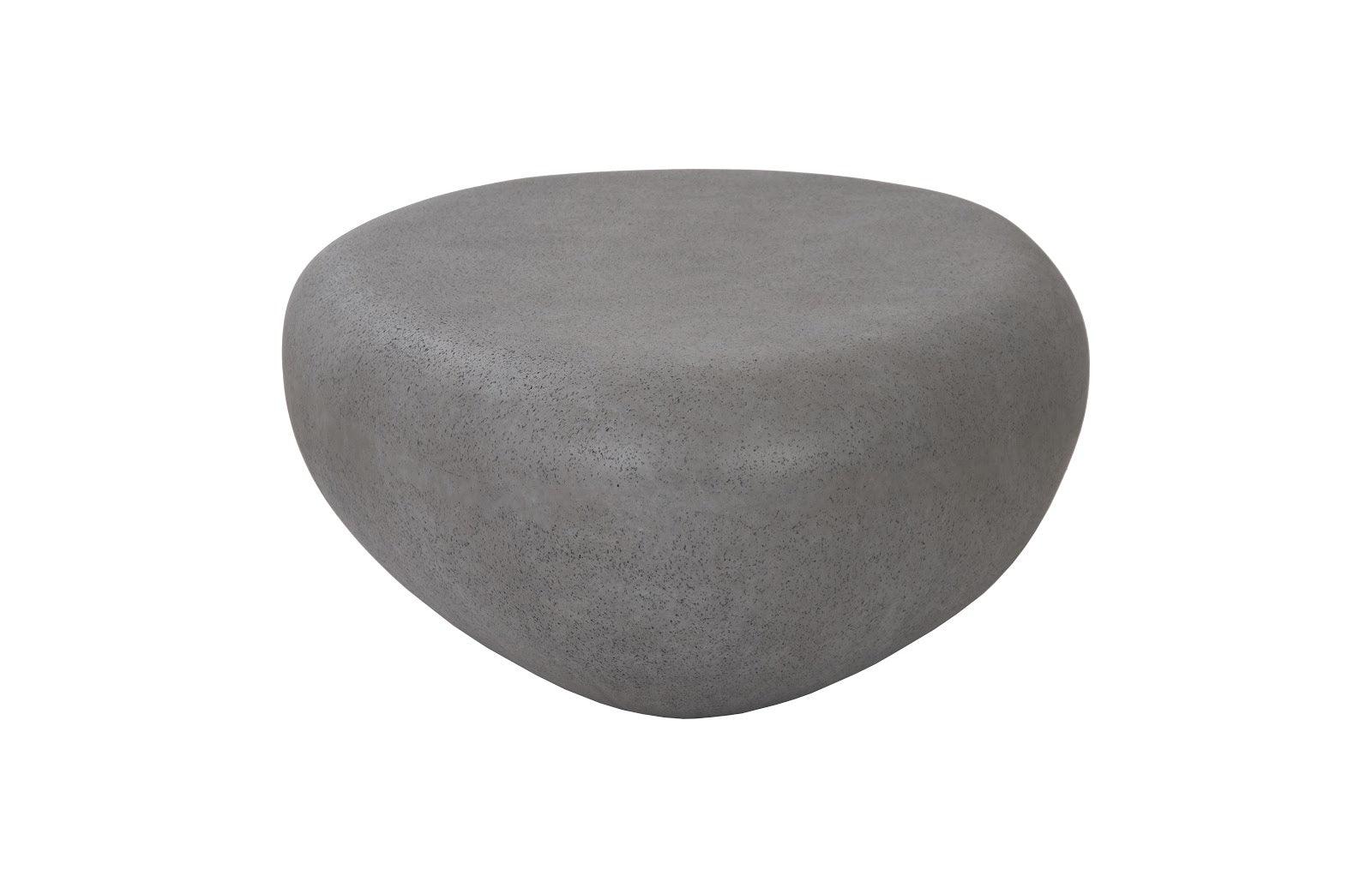 River Stone Coffee Table, Charcoal Stone, Large - Frankwebs