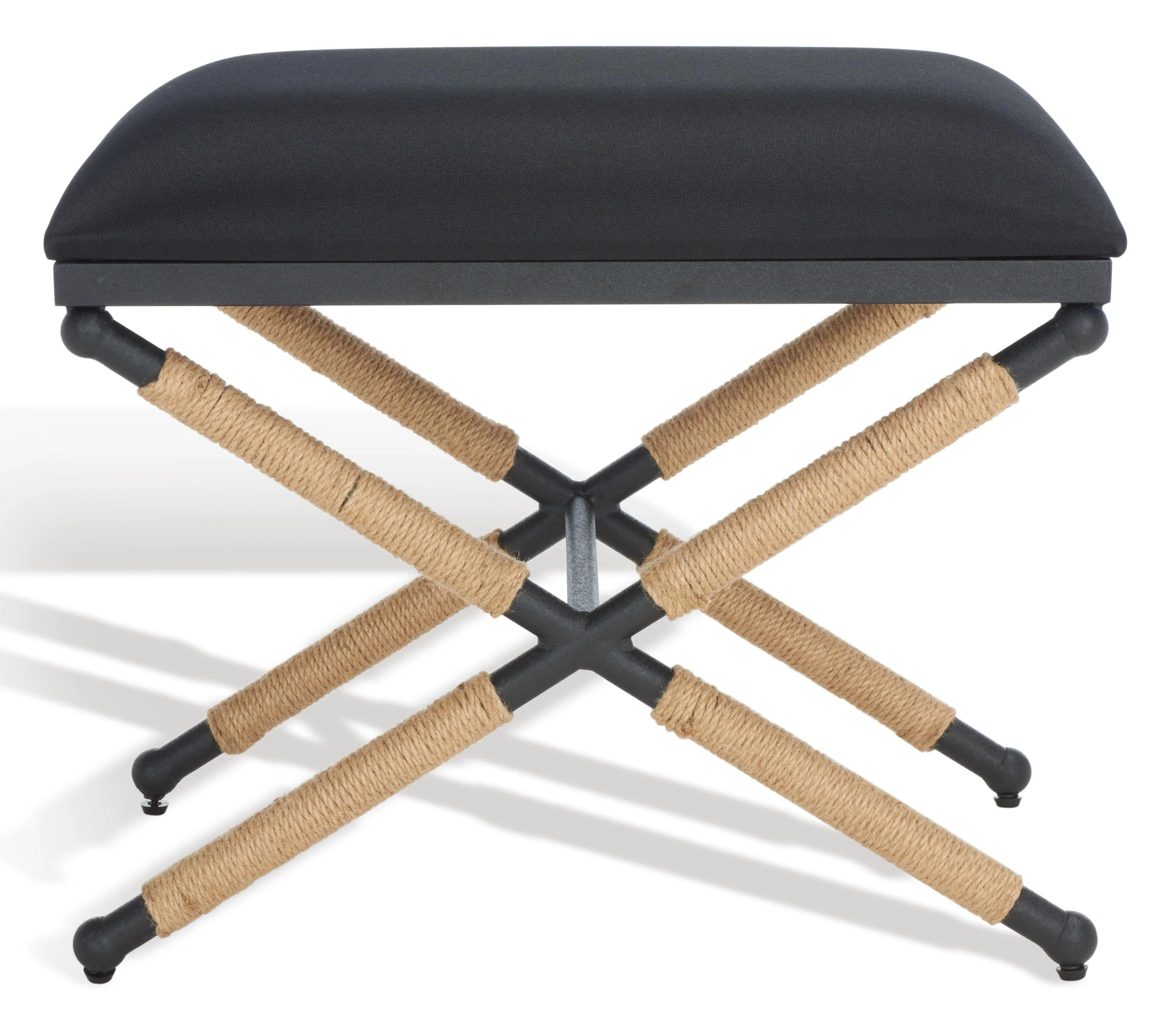CARMELO HEMP WRAPPED OTTOMAN - Frankwebs