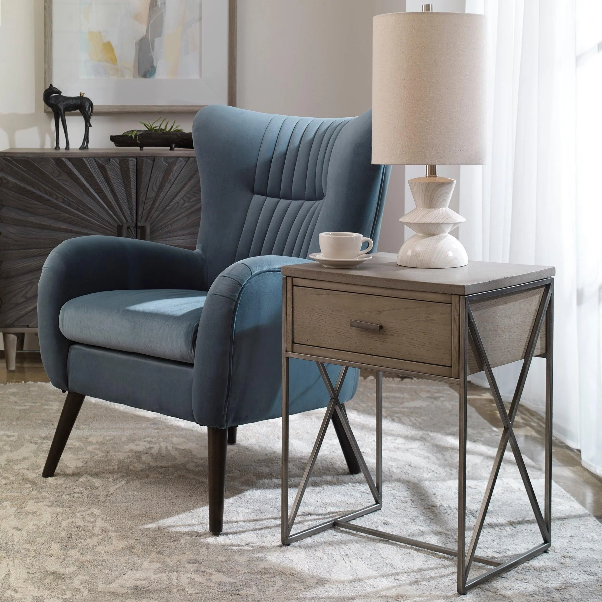 Cartwright Gray Side Table - Frankwebs