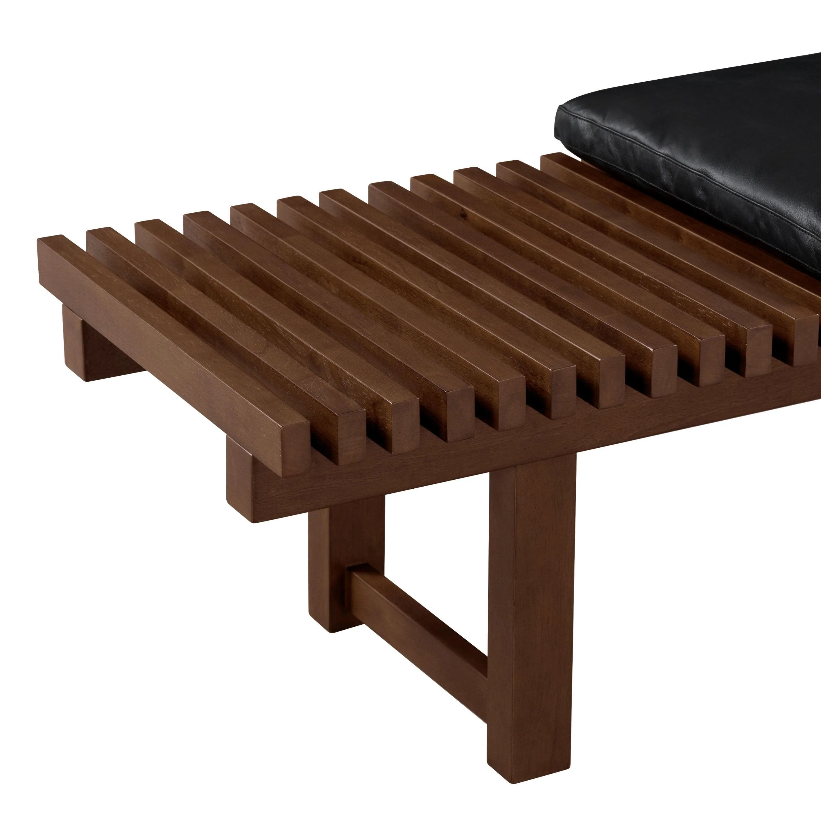 BOLIVAR LEATHER AND WOOD BENCH - Frankwebs