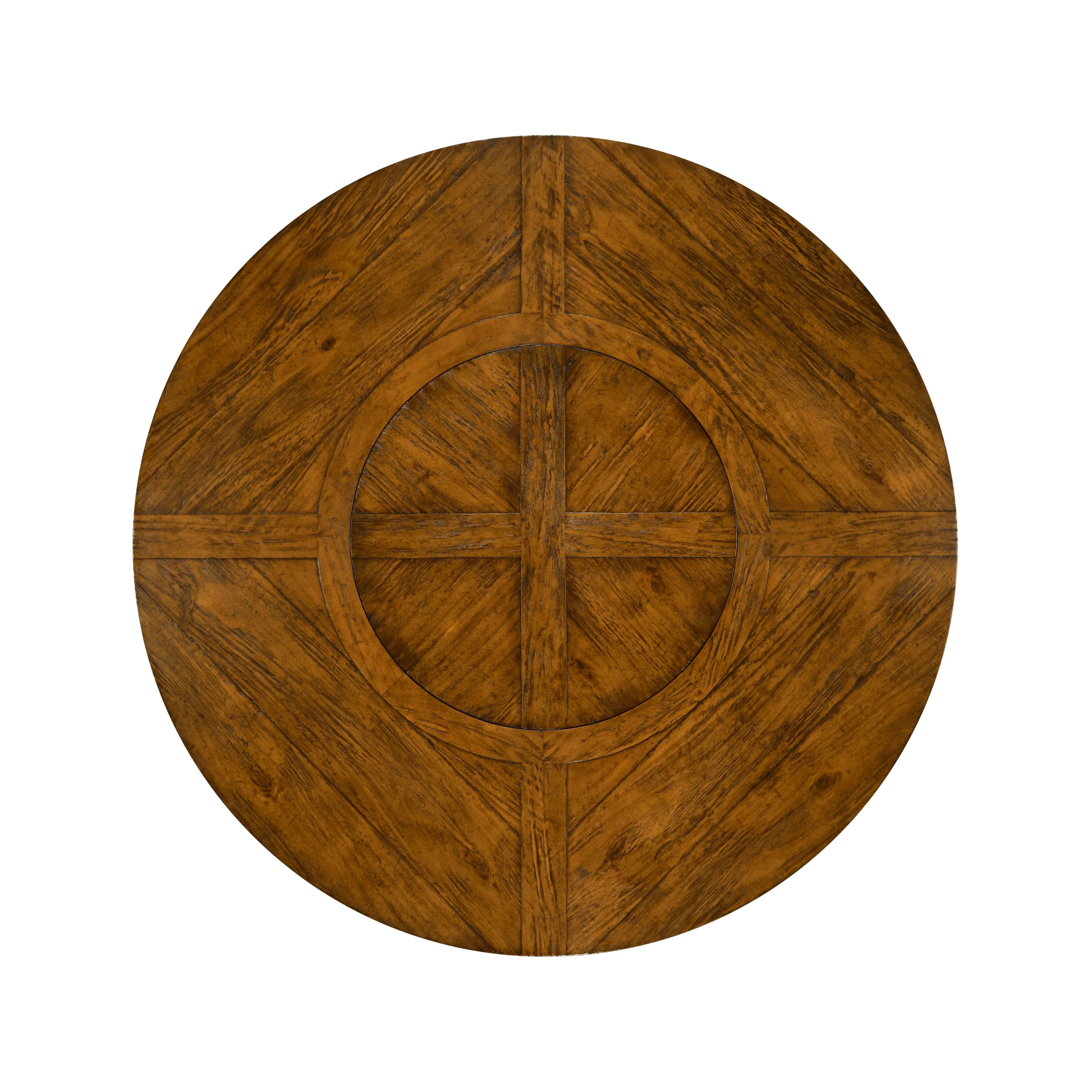 Casual Accents Country Walnut Round Dining Table 60