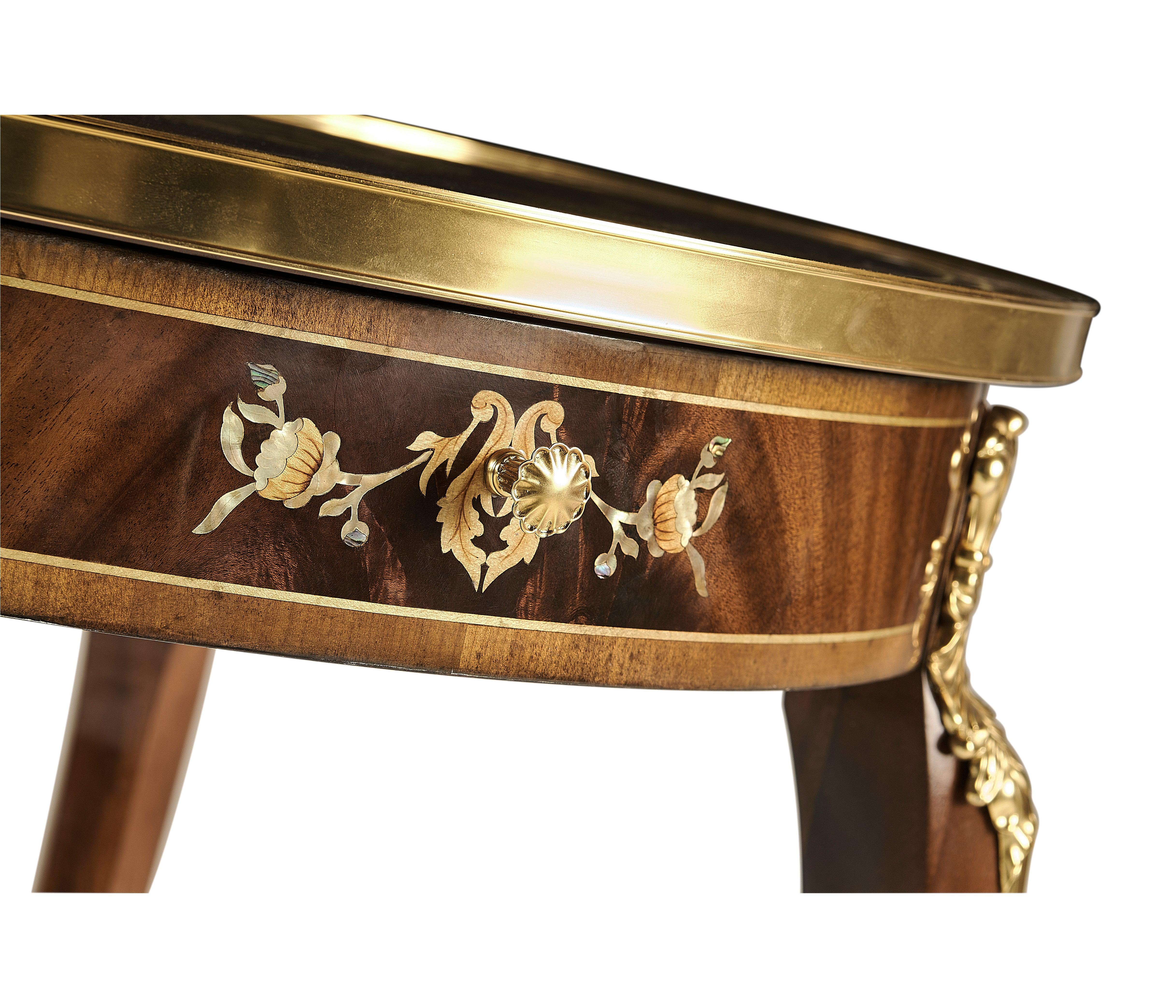 Mahogany & Pearl Accent Table - Frankwebs