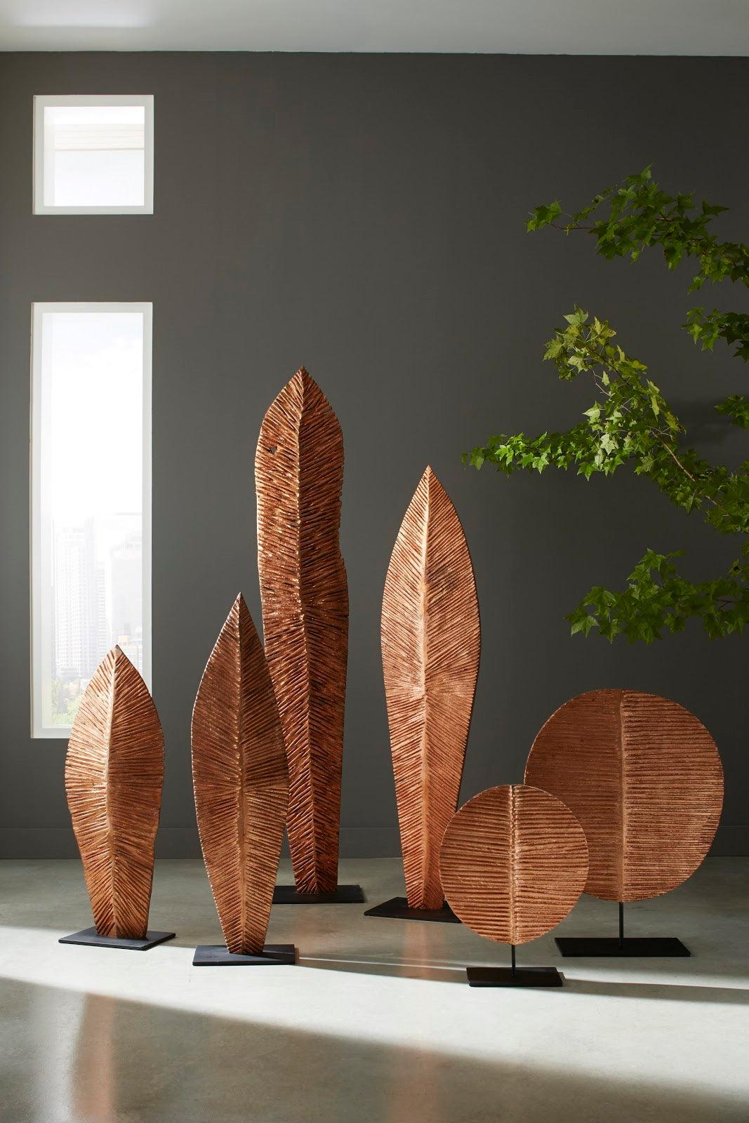 Carved Leaf on Stand, Copper Leaf, XL - Frankwebs