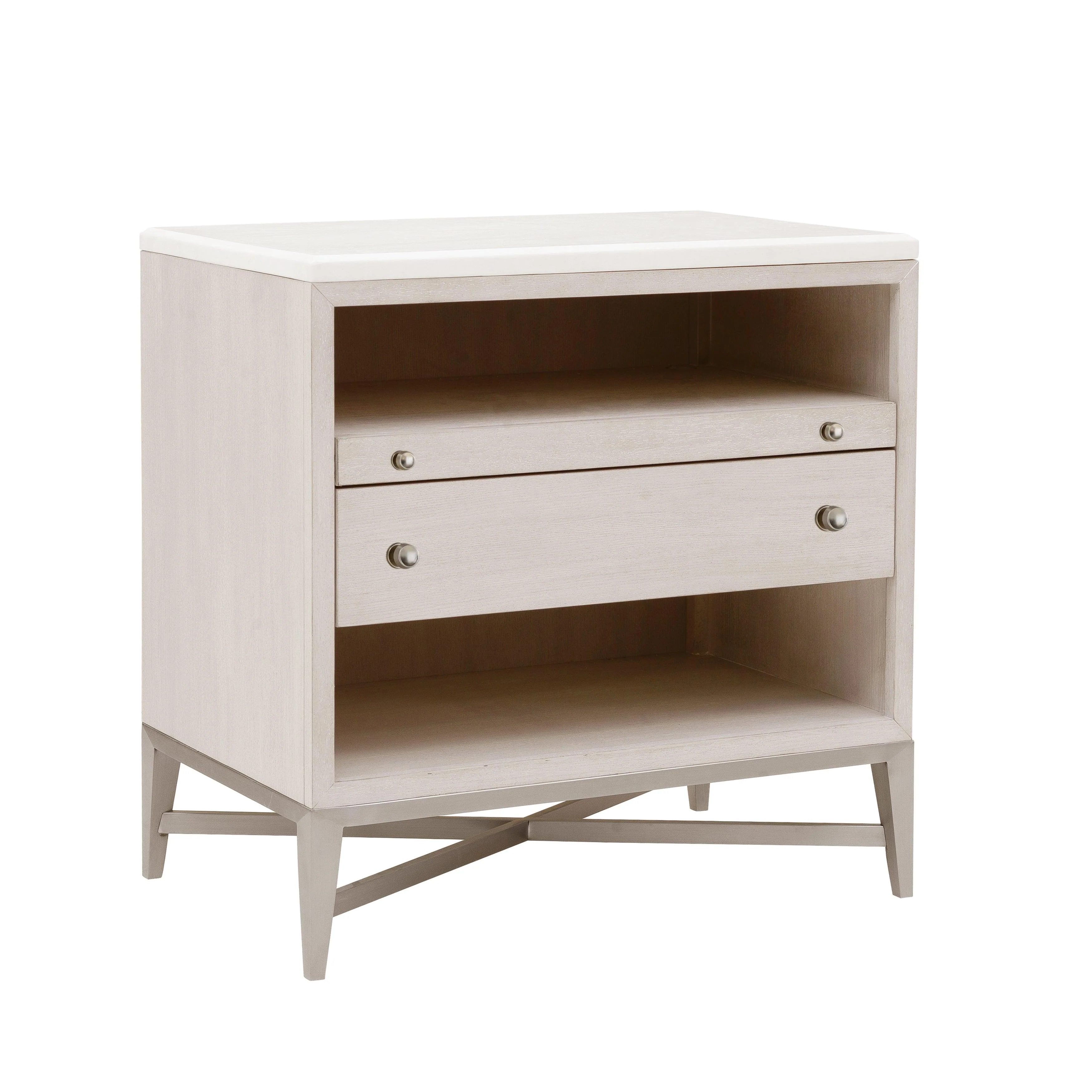 Ashby Place Accent Nightstand with Center Drawers and USB-C Port - Frankwebs