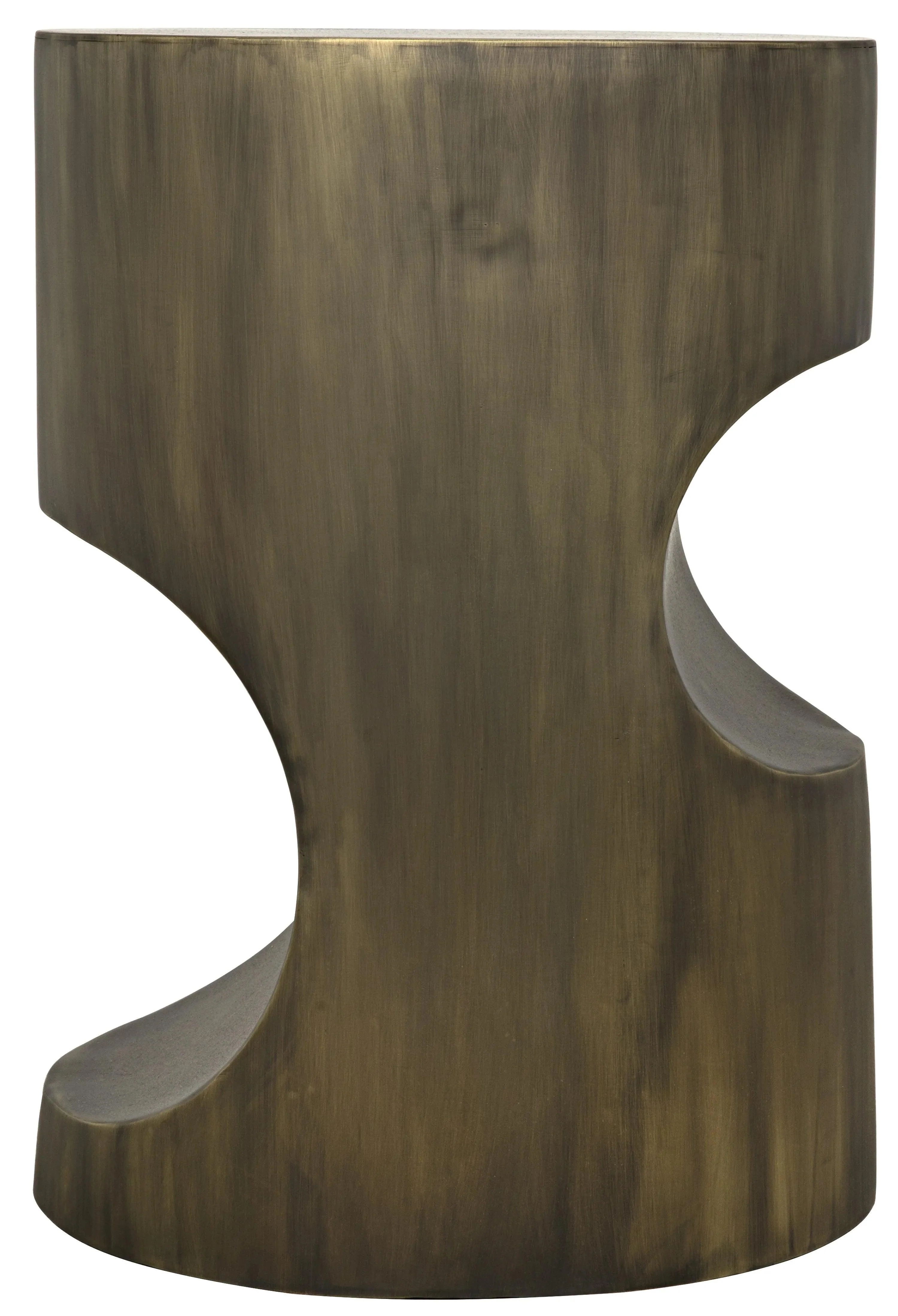 Margo Side Table, Steel with Aged Brass Finish - Frankwebs