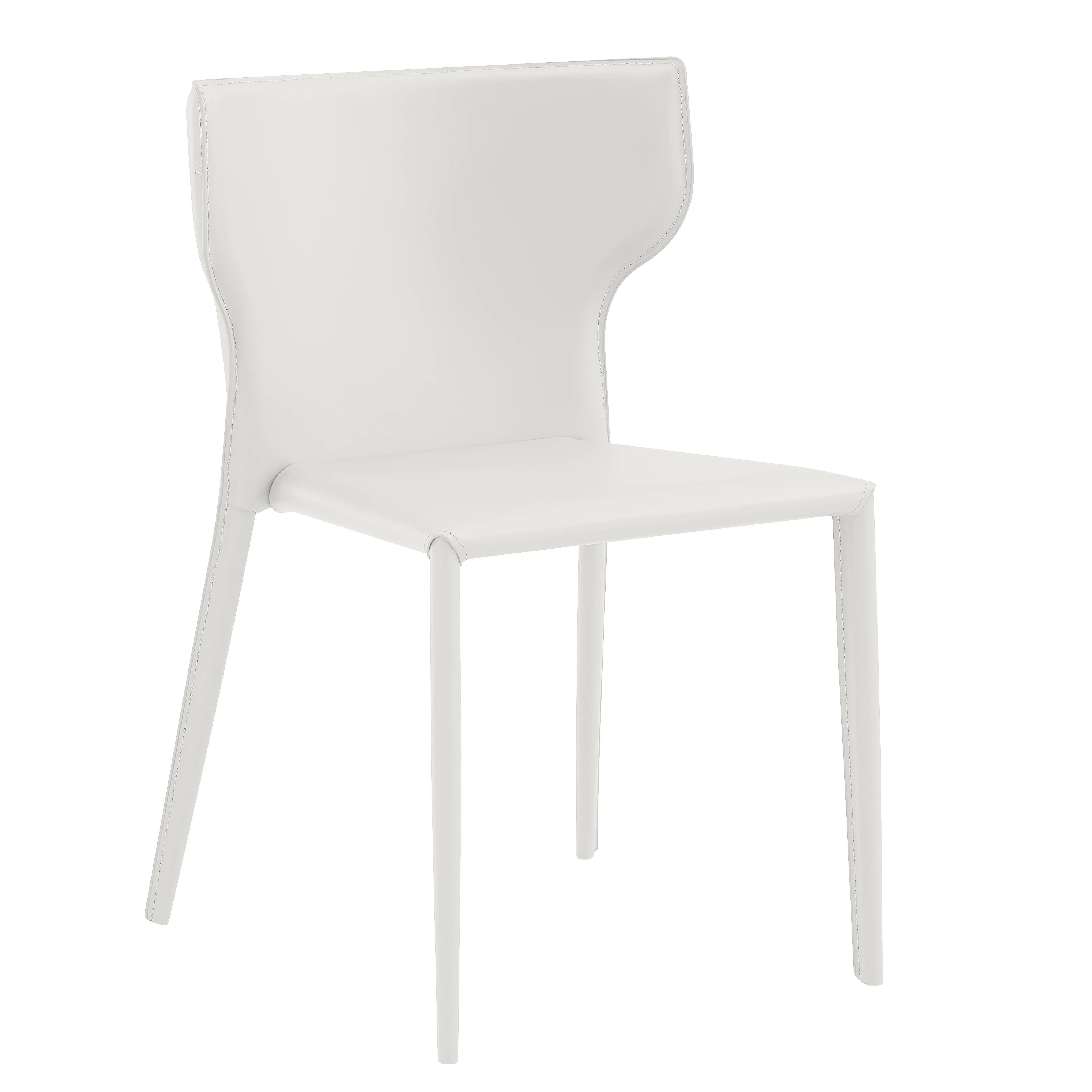 Divinia Stacking Side Chair in White - Set of 2 - Frankwebs