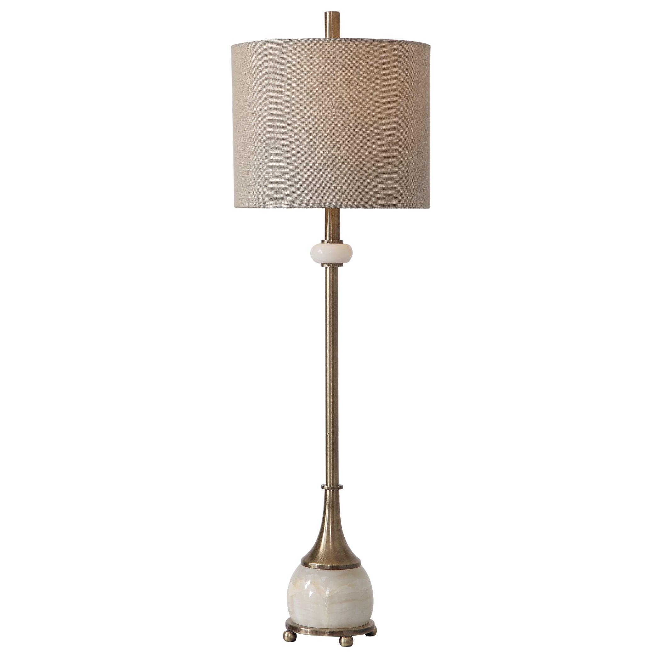 Natania Plated Brass Buffet Lamp - Frankwebs