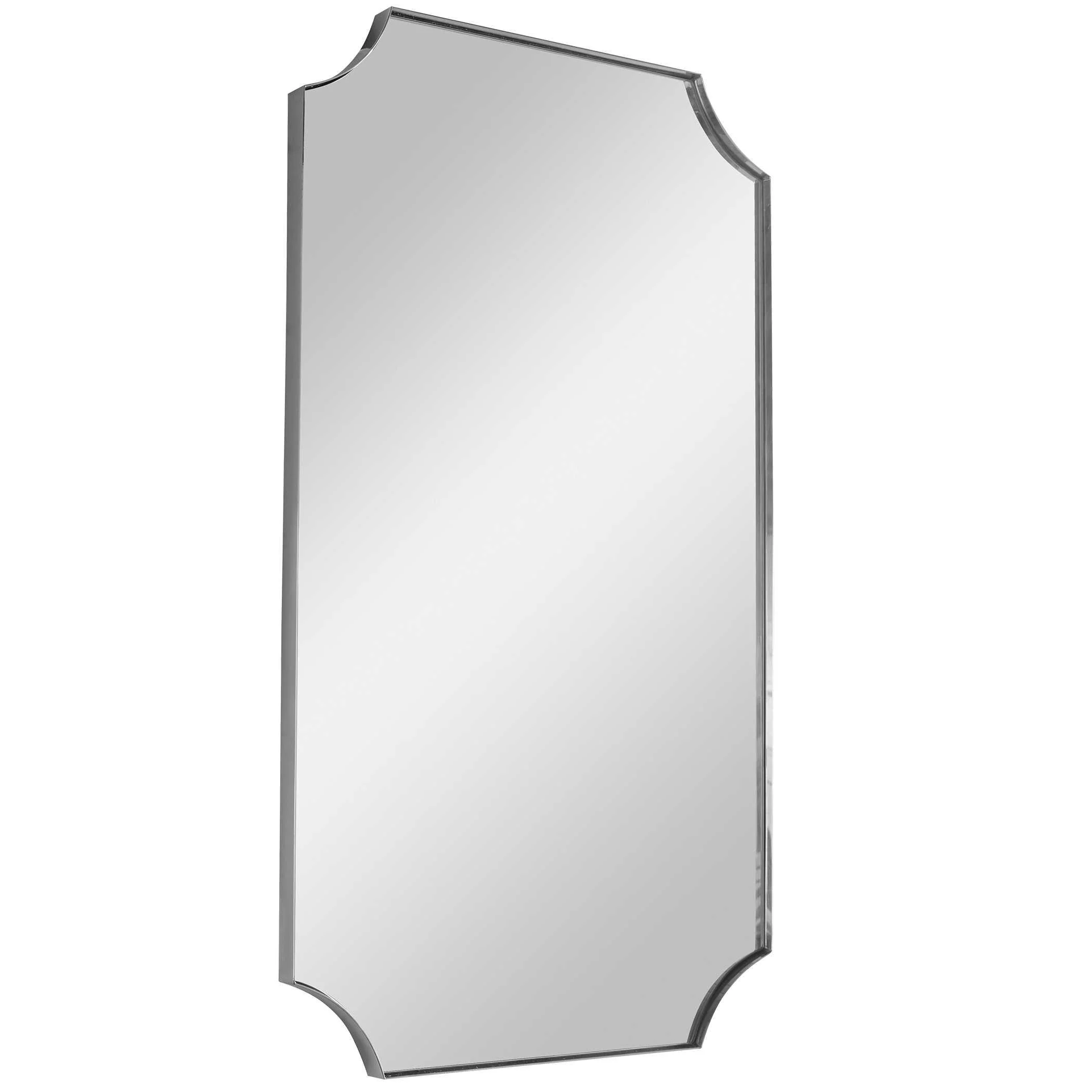 LENNOX NICKEL SCALLOPED CORNER MIRROR - Frankwebs