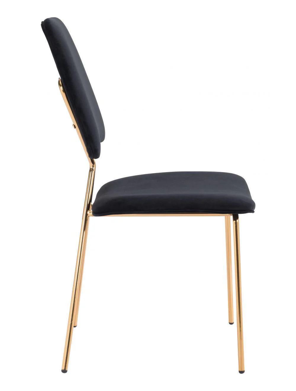 Chloe Dining Chair (Set of 2) Black & Gold - Frankwebs
