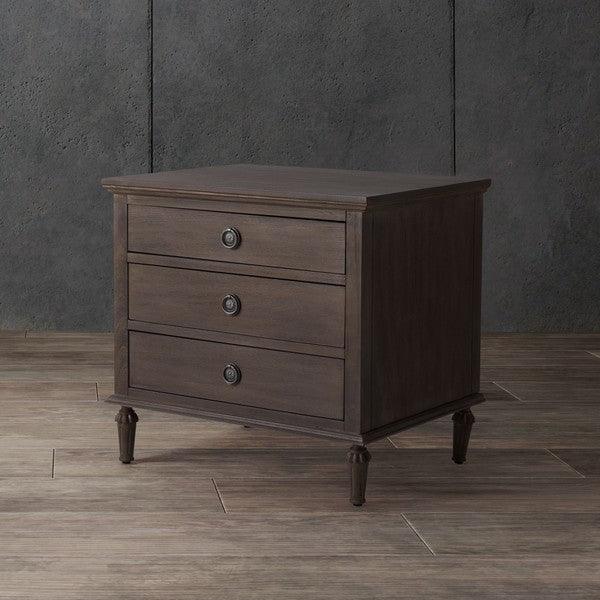 LISABET 3 DRAWER WOOD NIGHTSTAND - Frankwebs