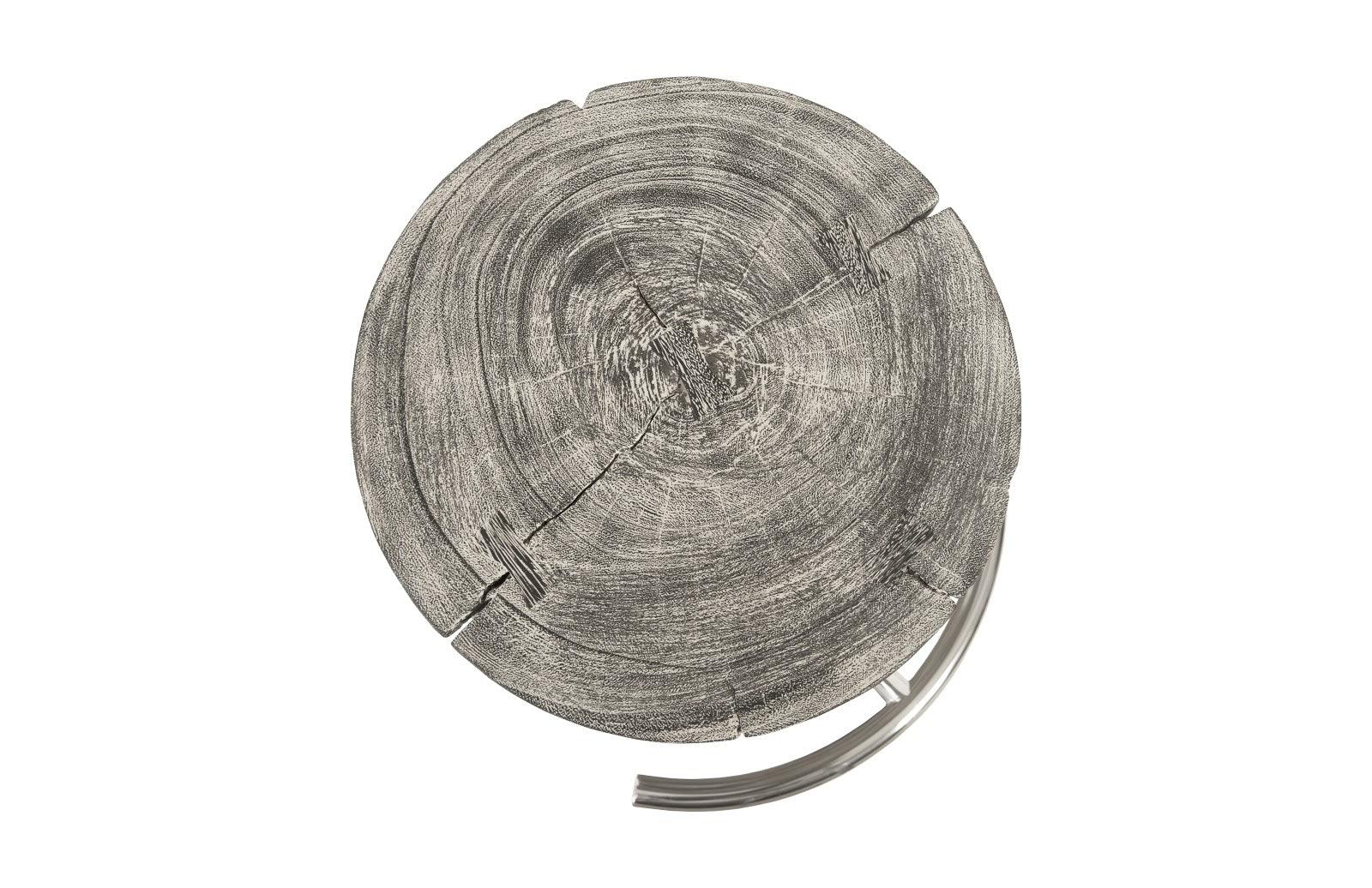 Marley Bar Stool, Gray Stone Finish, Stainless Steel Foot Rest - Frankwebs