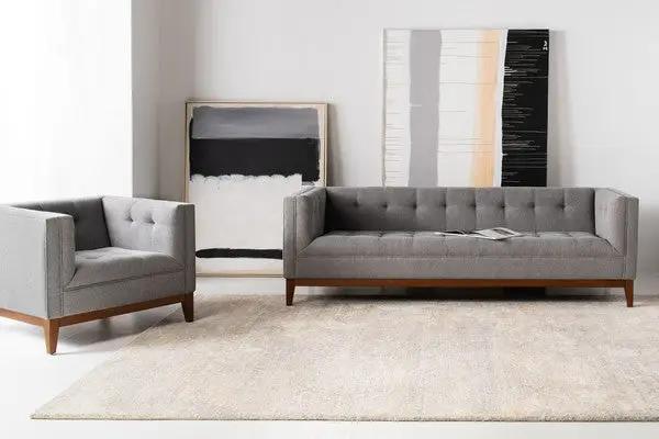 Garnet Linen Tufted Arm Chair - Frankwebs