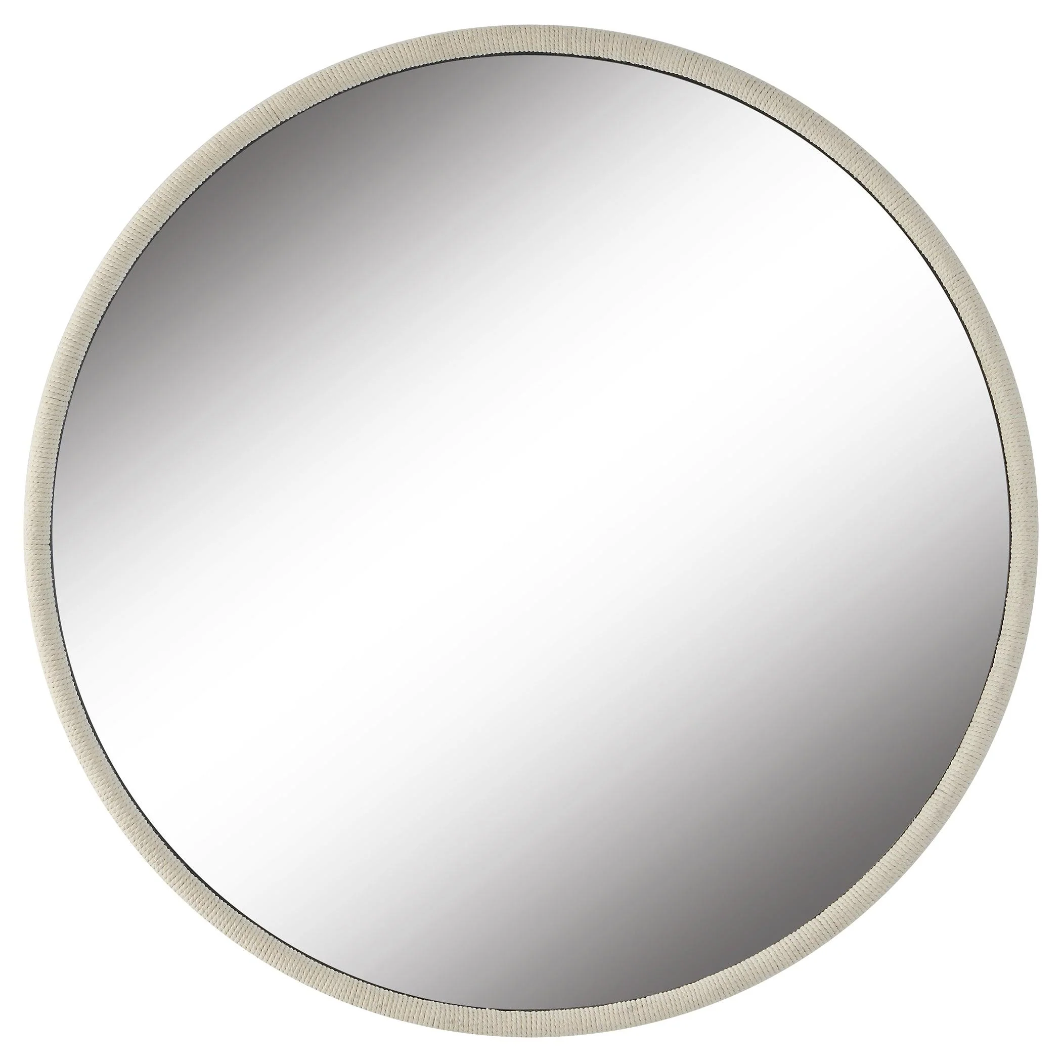 Ranchero White Round Mirror - Frankwebs