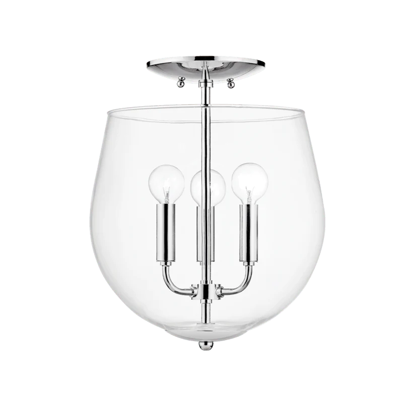 BOBBI 3 LIGHT SEMI FLUSH MOUNT - Frankwebs