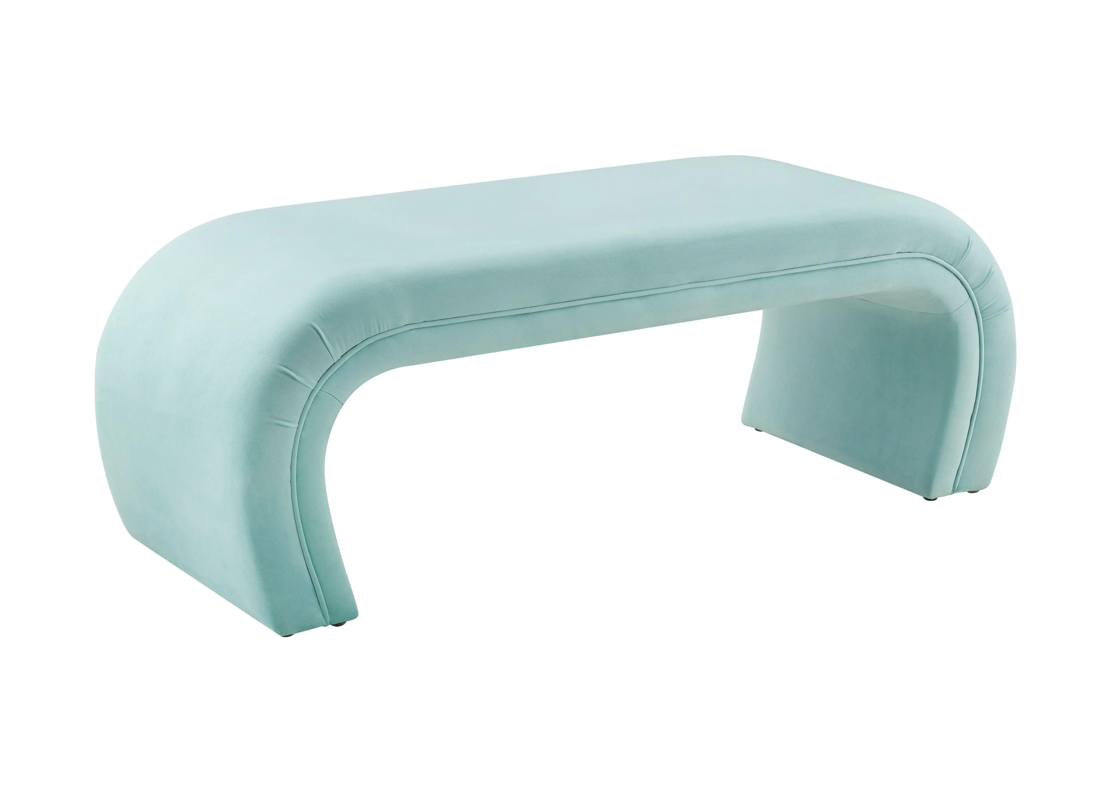 Kenya Bright Blue Velvet Bench - Frankwebs