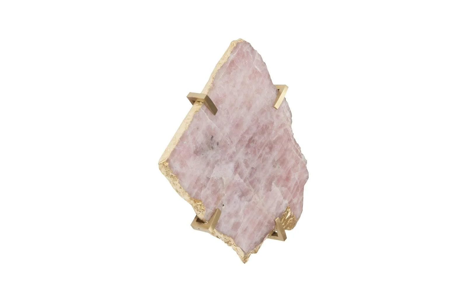 Gem Wall Tile in Brass Setting, Rose Quartz - Frankwebs