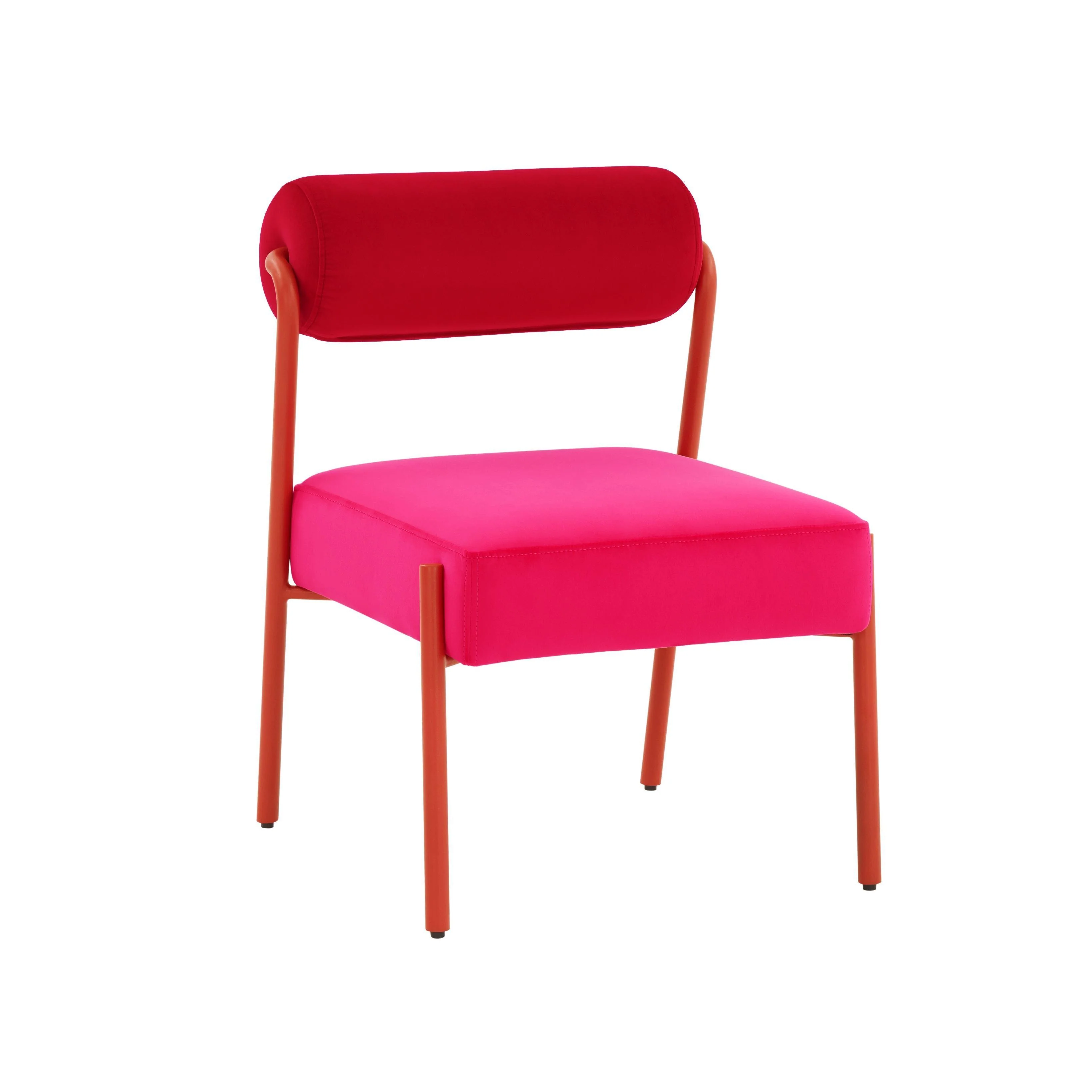 Jolene Hot Pink Velvet Accent Chair - Frankwebs