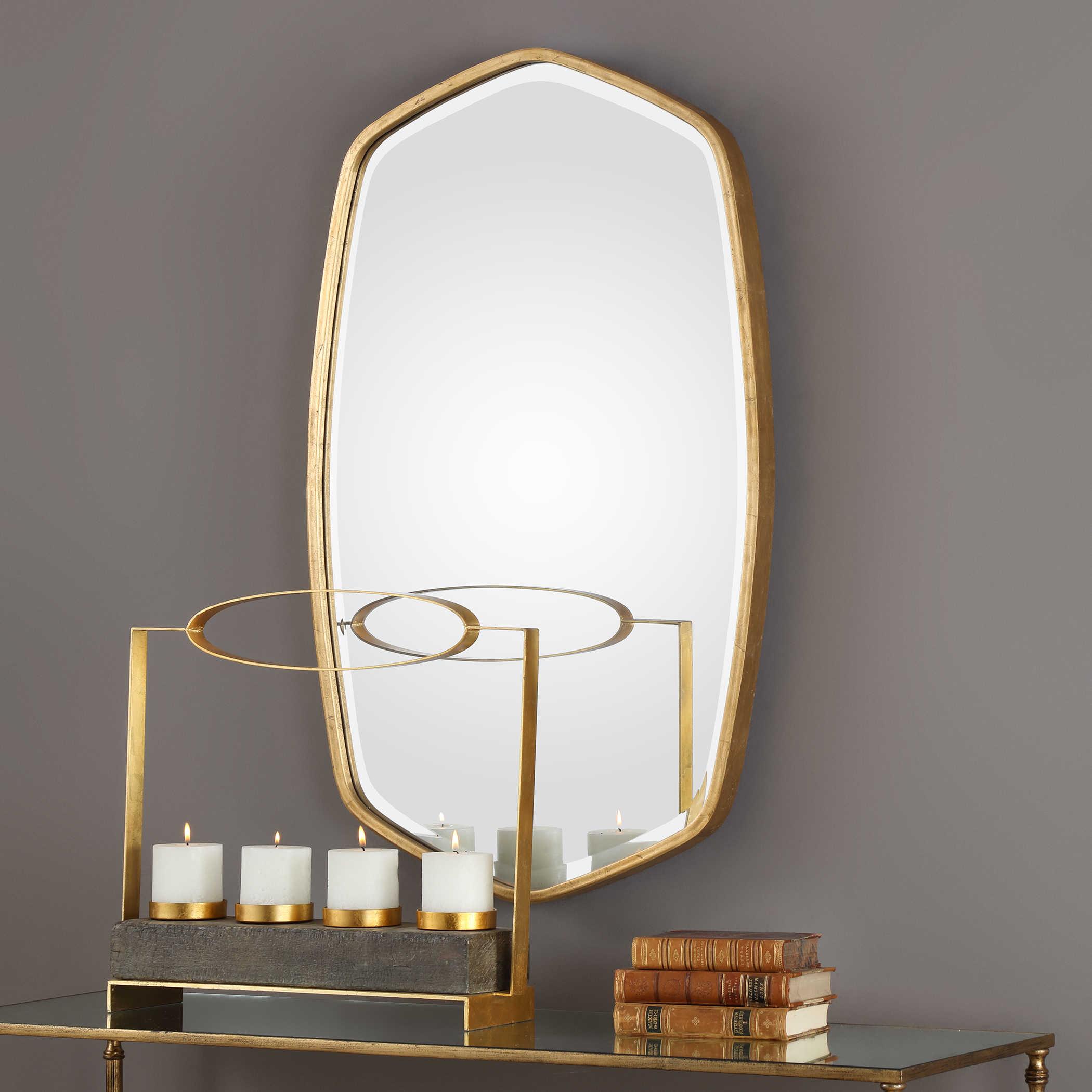 DURONIA ANTIQUED GOLD MIRROR - Frankwebs