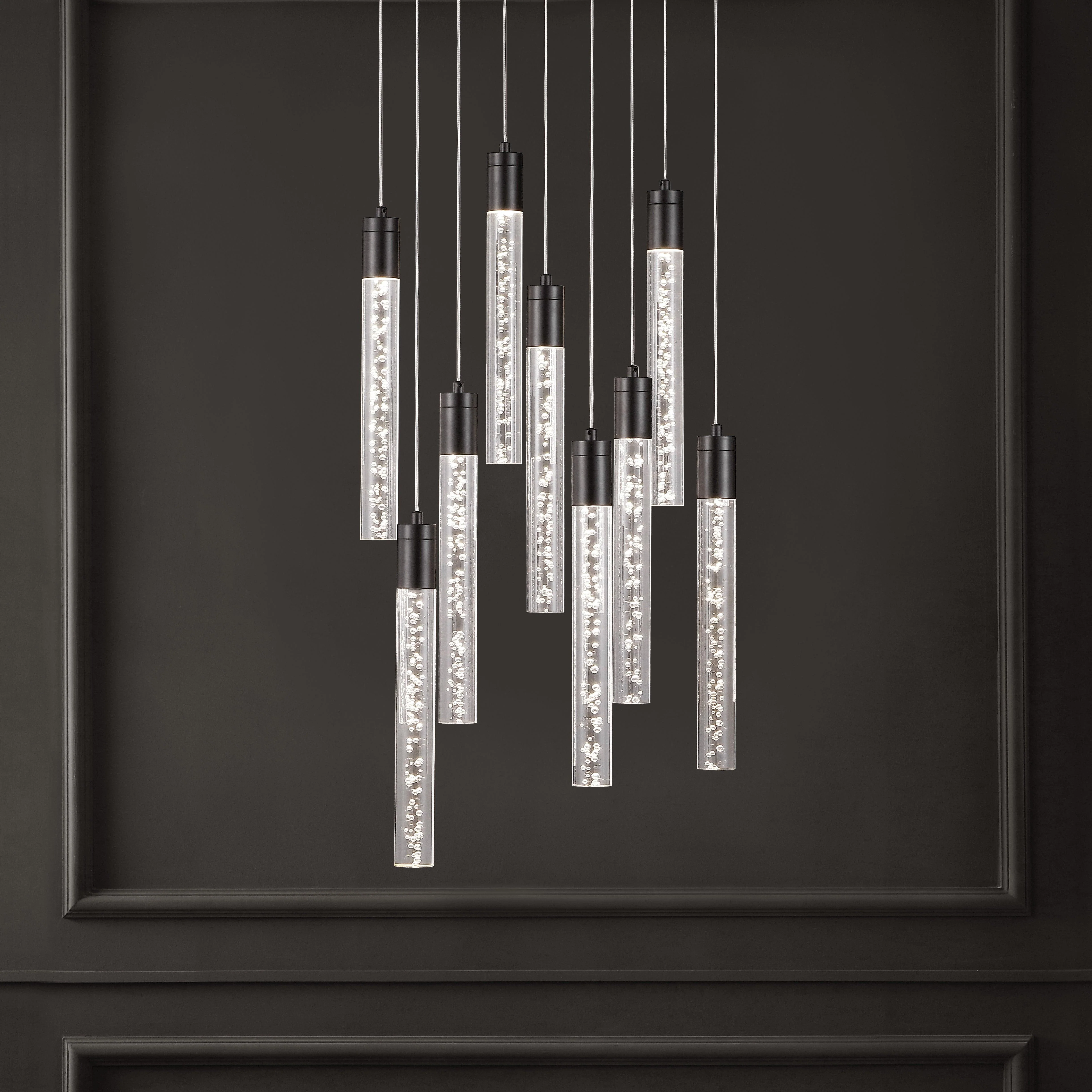 NICOLLE ACRYLIC 9 LIGHT CHANDELIER - Frankwebs