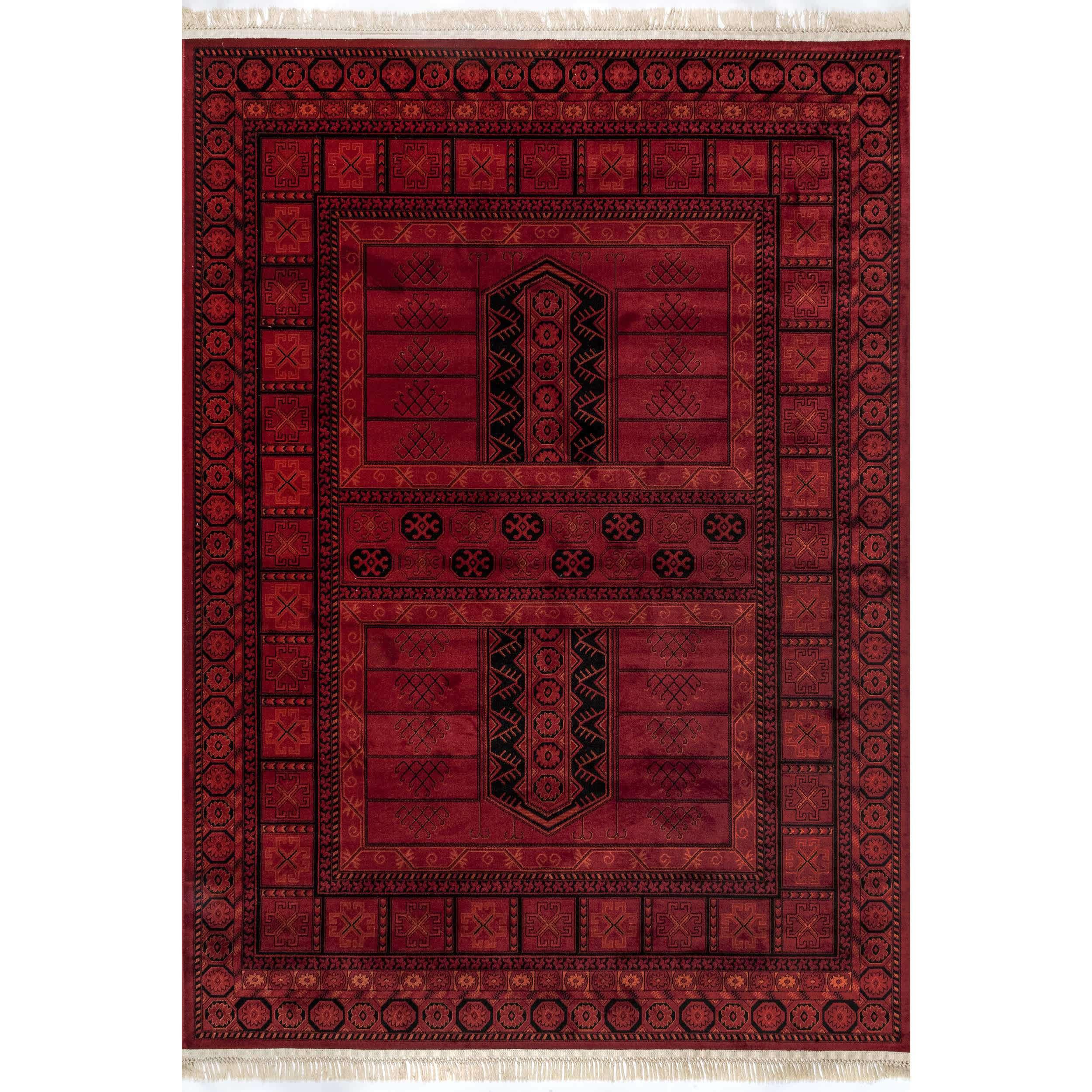 Billie Traditional Paneled Fringe Area Rug - Frankwebs