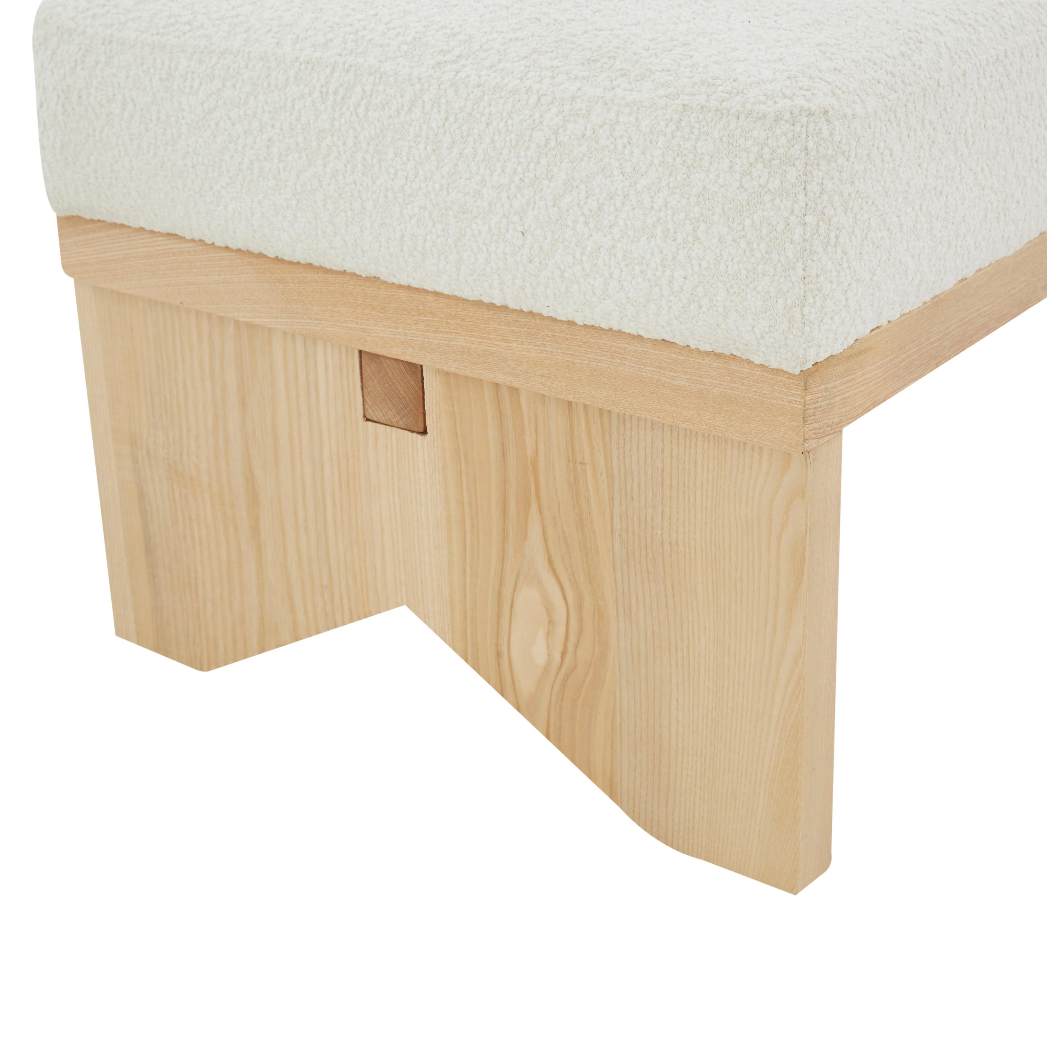 SHARYN BOUCLE & WOOD BENCH - Frankwebs