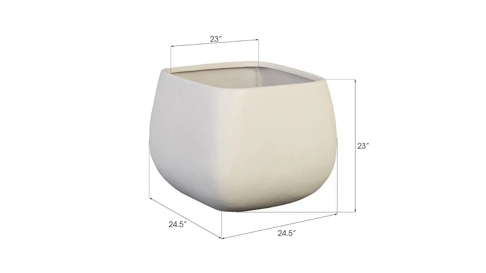 Ava Planter, Large, White - Frankwebs