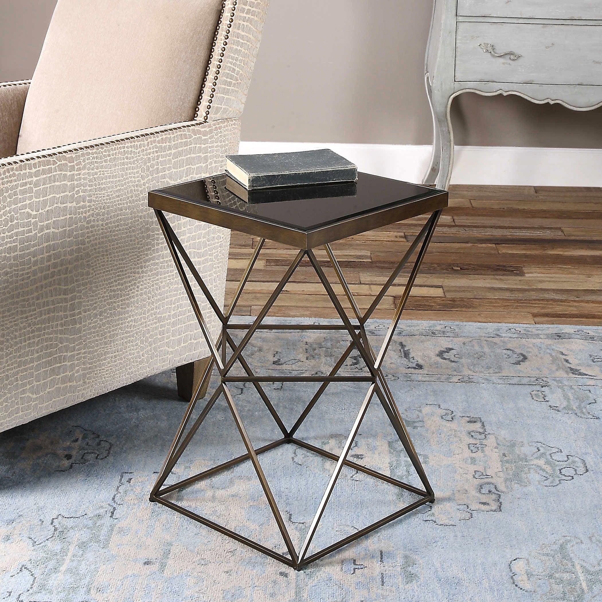 UBERTO CAGED FRAME ACCENT TABLE - Frankwebs