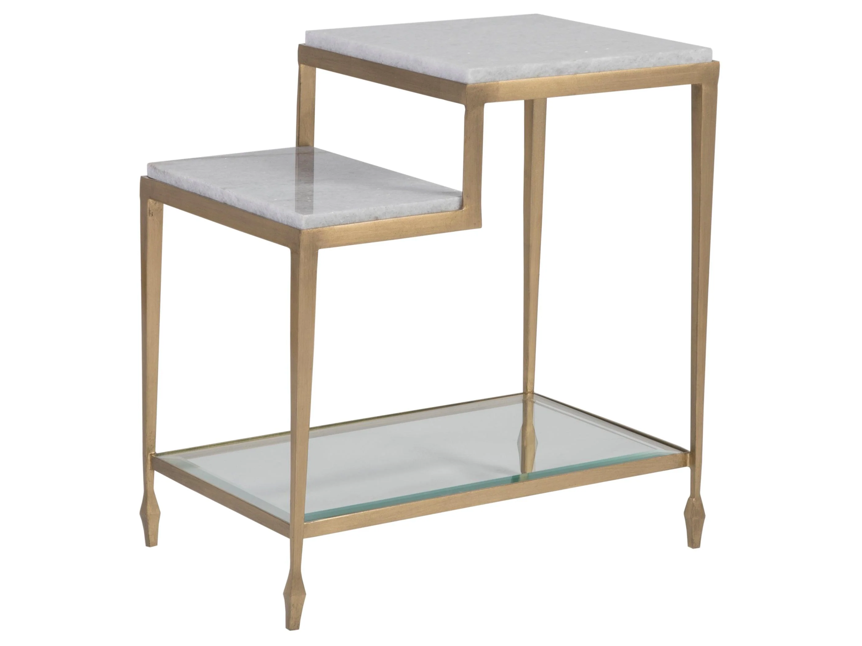 Signature Designs Sashay Gold Rectangular End Table - Frankwebs