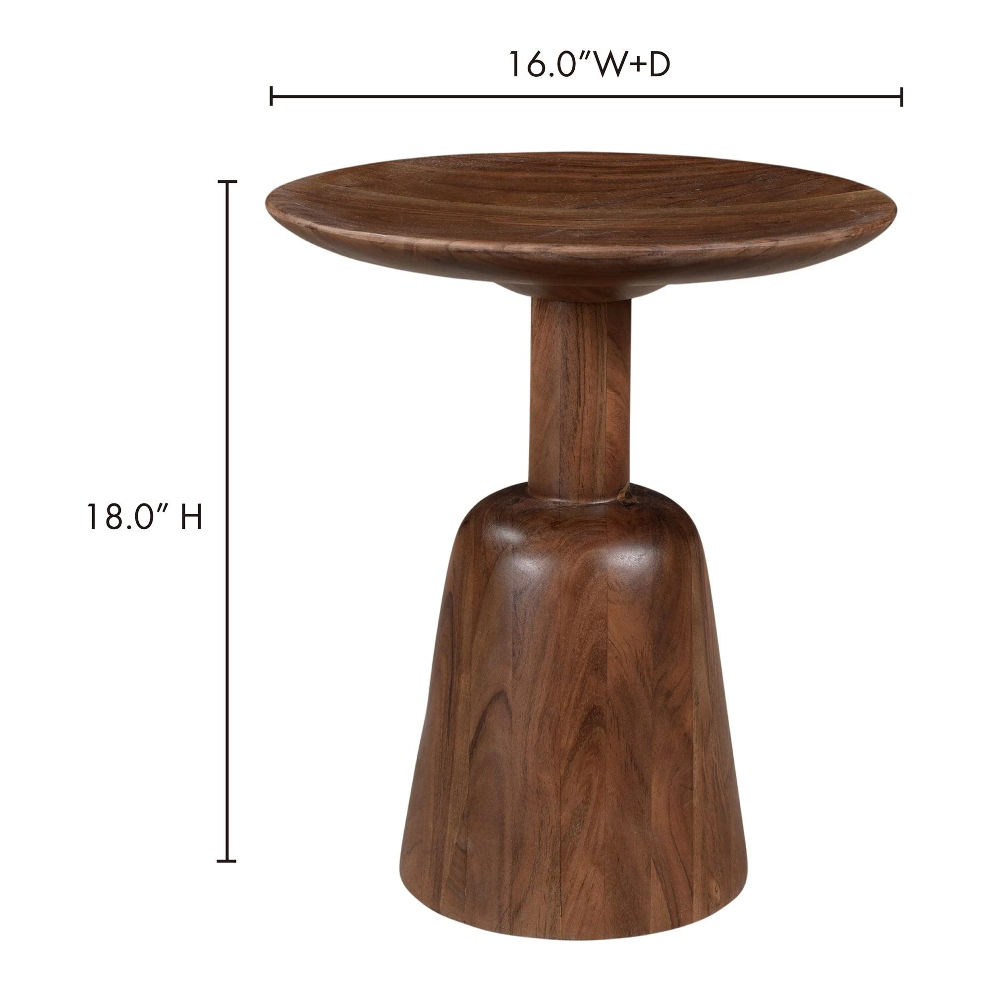 Nels End Table Dark Brown - Frankwebs