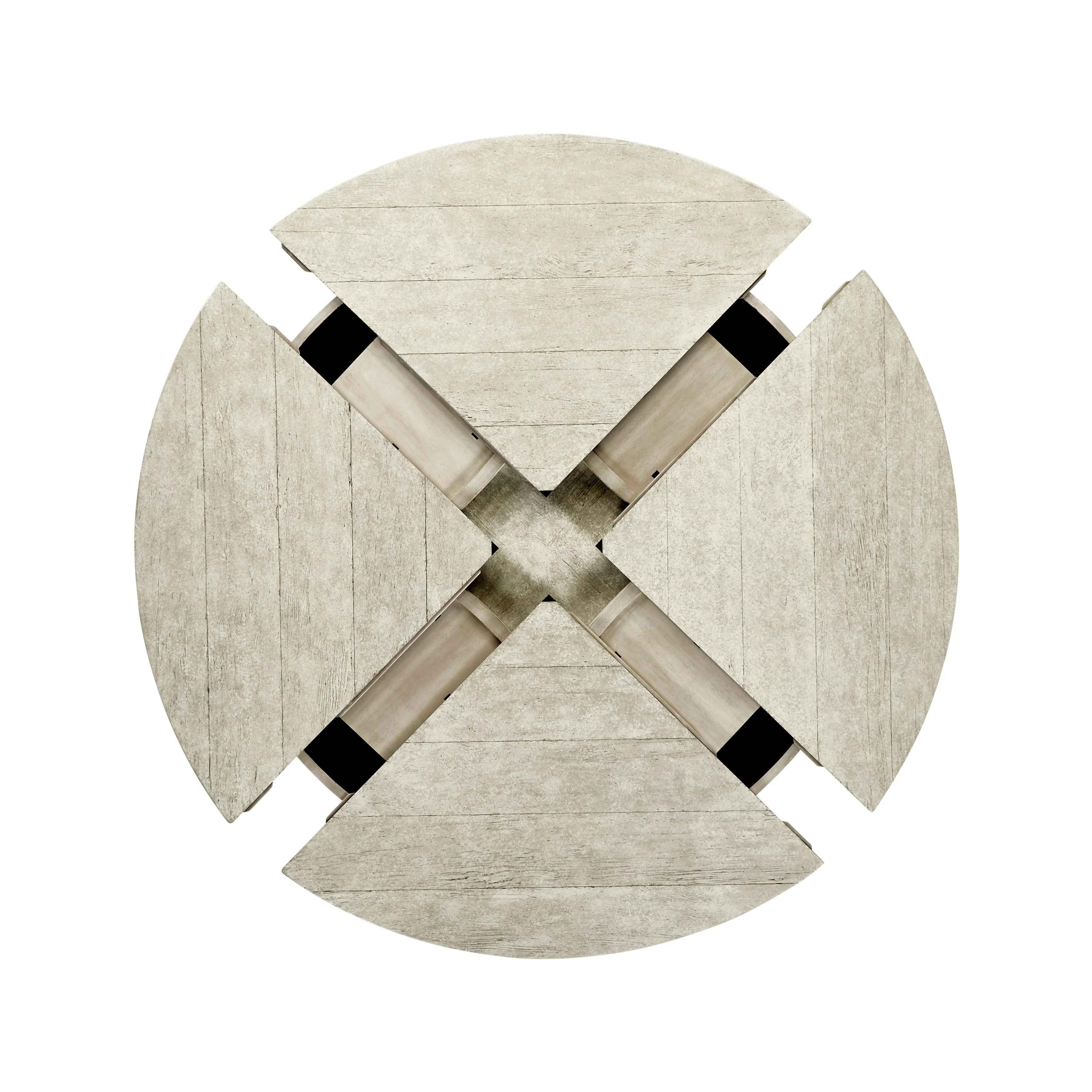 Casual Accents Whitewash Round Extendable Dining Table - Frankwebs