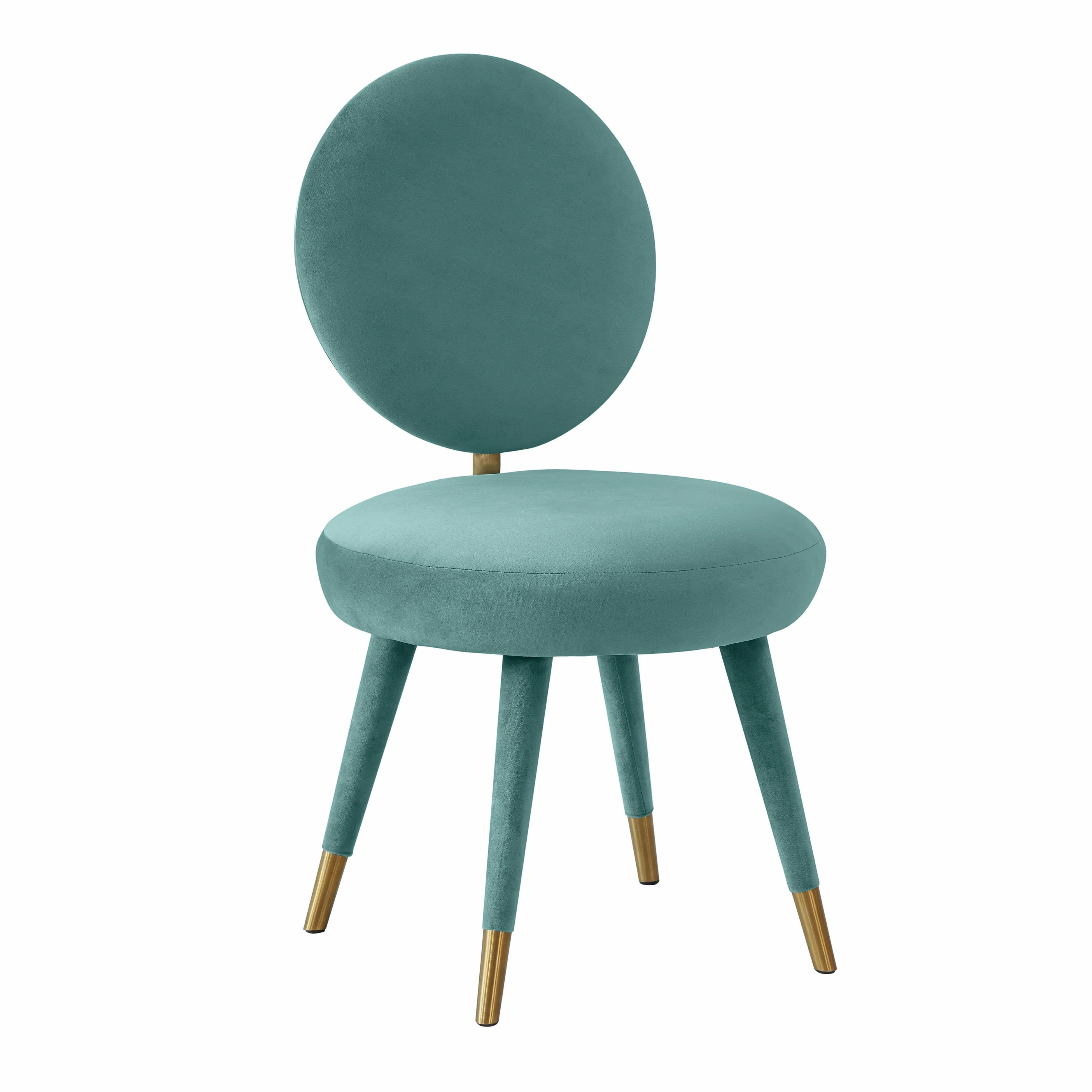 Kylie Sea Blue Velvet Dining Chair - Frankwebs
