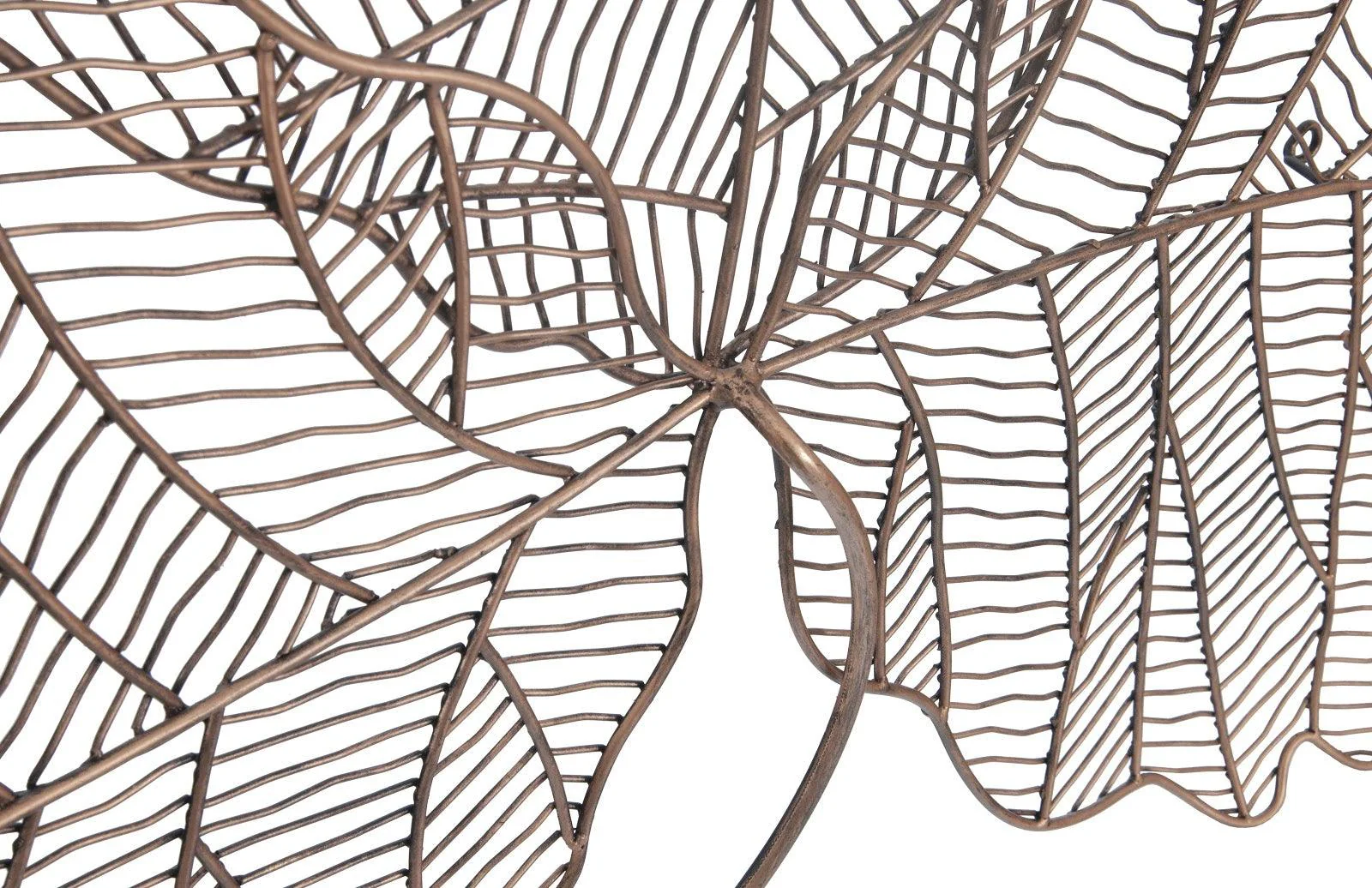 Tri Leaf Wall Art, Medium, Metal, Copper/Black - Frankwebs