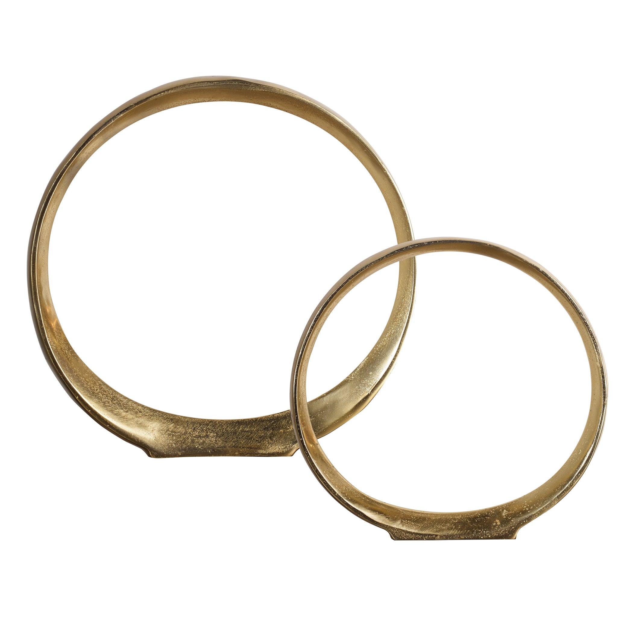 JIMENA GOLD RING SCULPTURES SET/2 - Frankwebs
