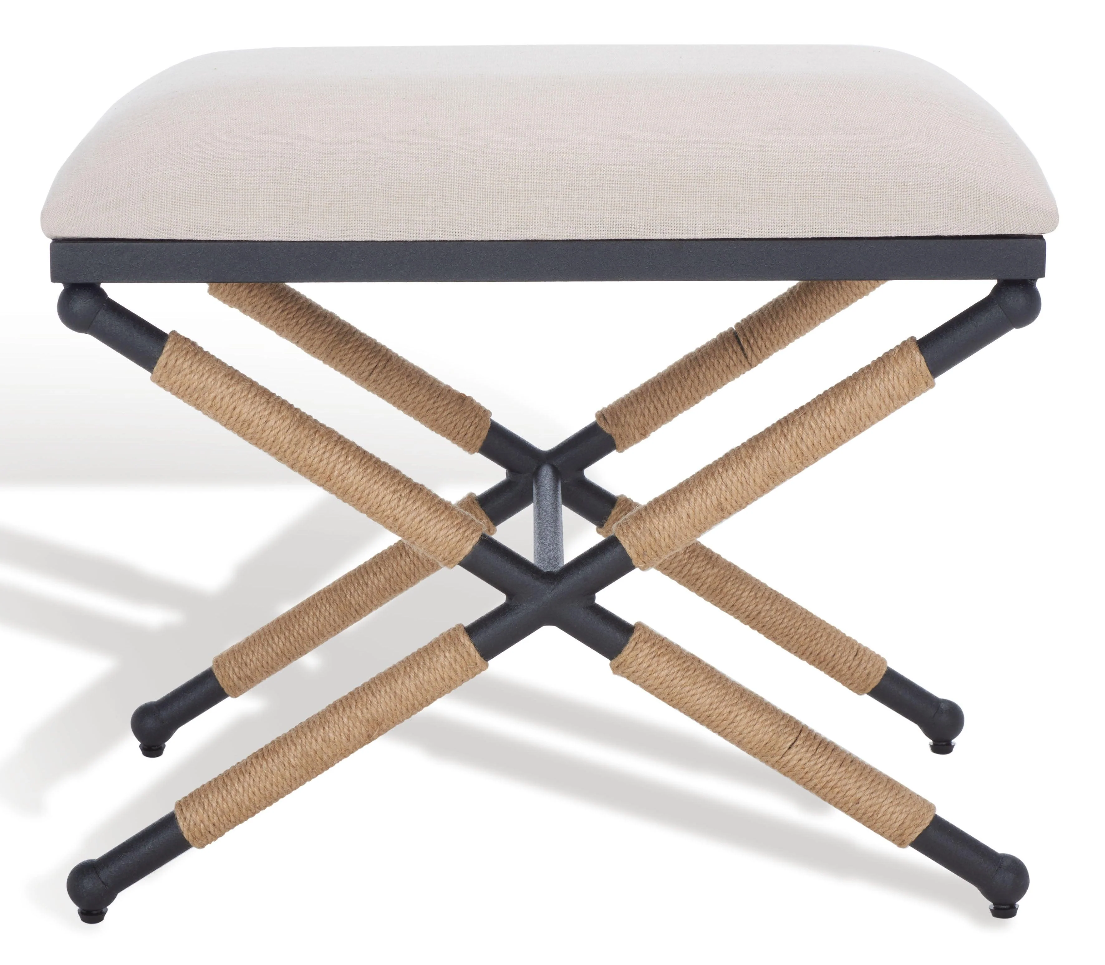 CARMELO HEMP WRAPPED OTTOMAN - Frankwebs