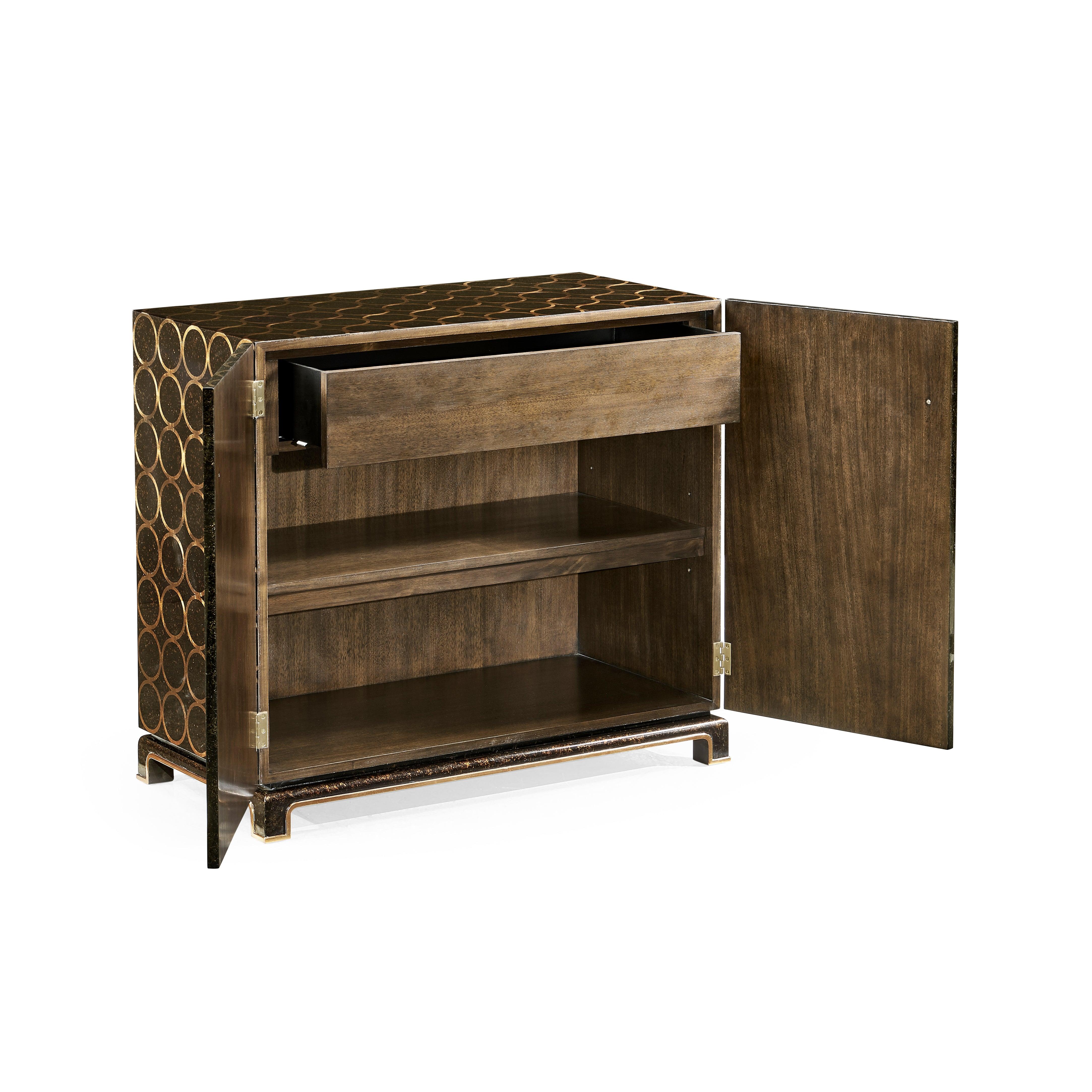 Berkley Tortoise with Gilded Circles Storage Cabinet - Frankwebs