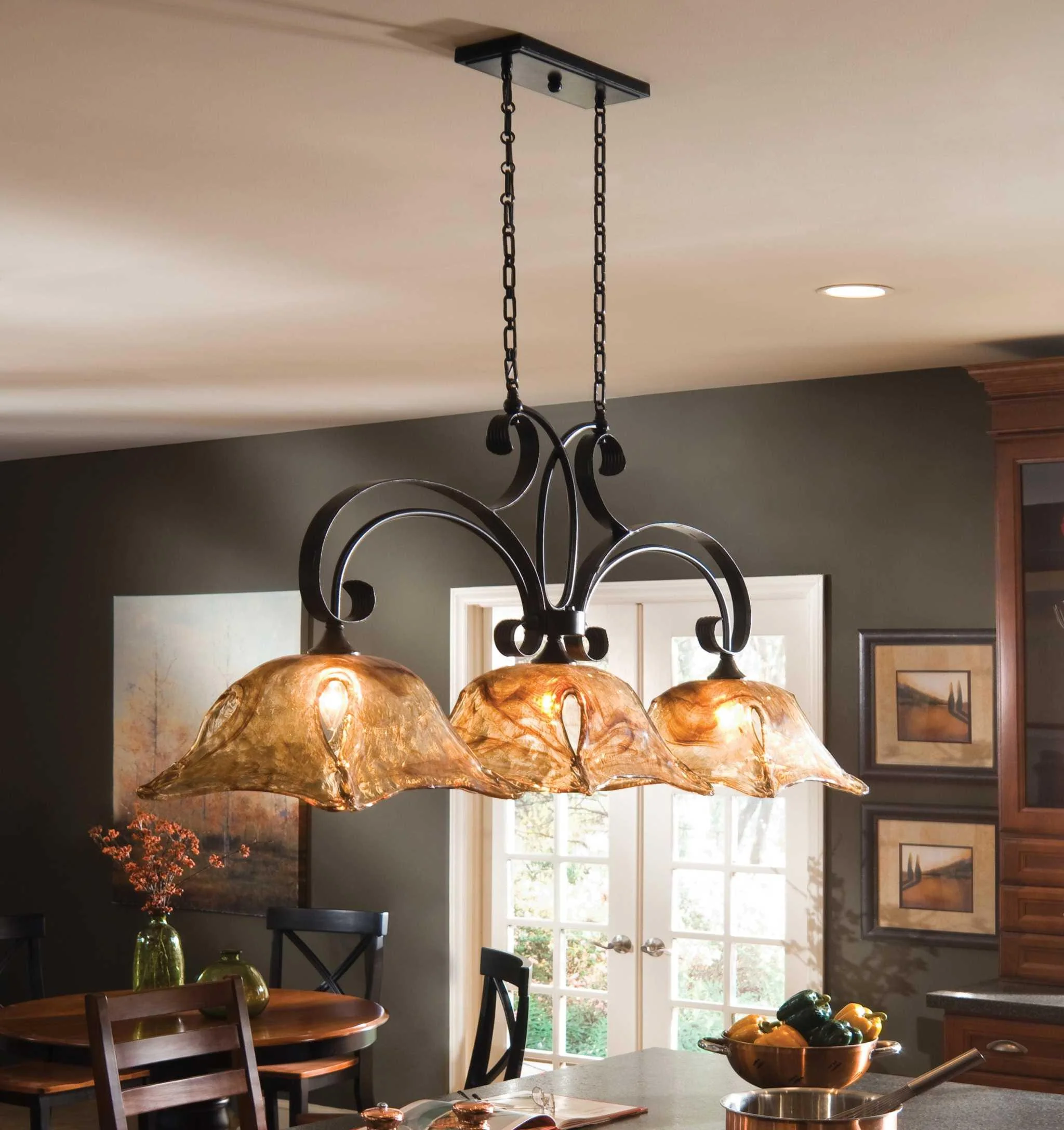 Vetraio 3 Lt Bronze Kitchen Island Light - Frankwebs