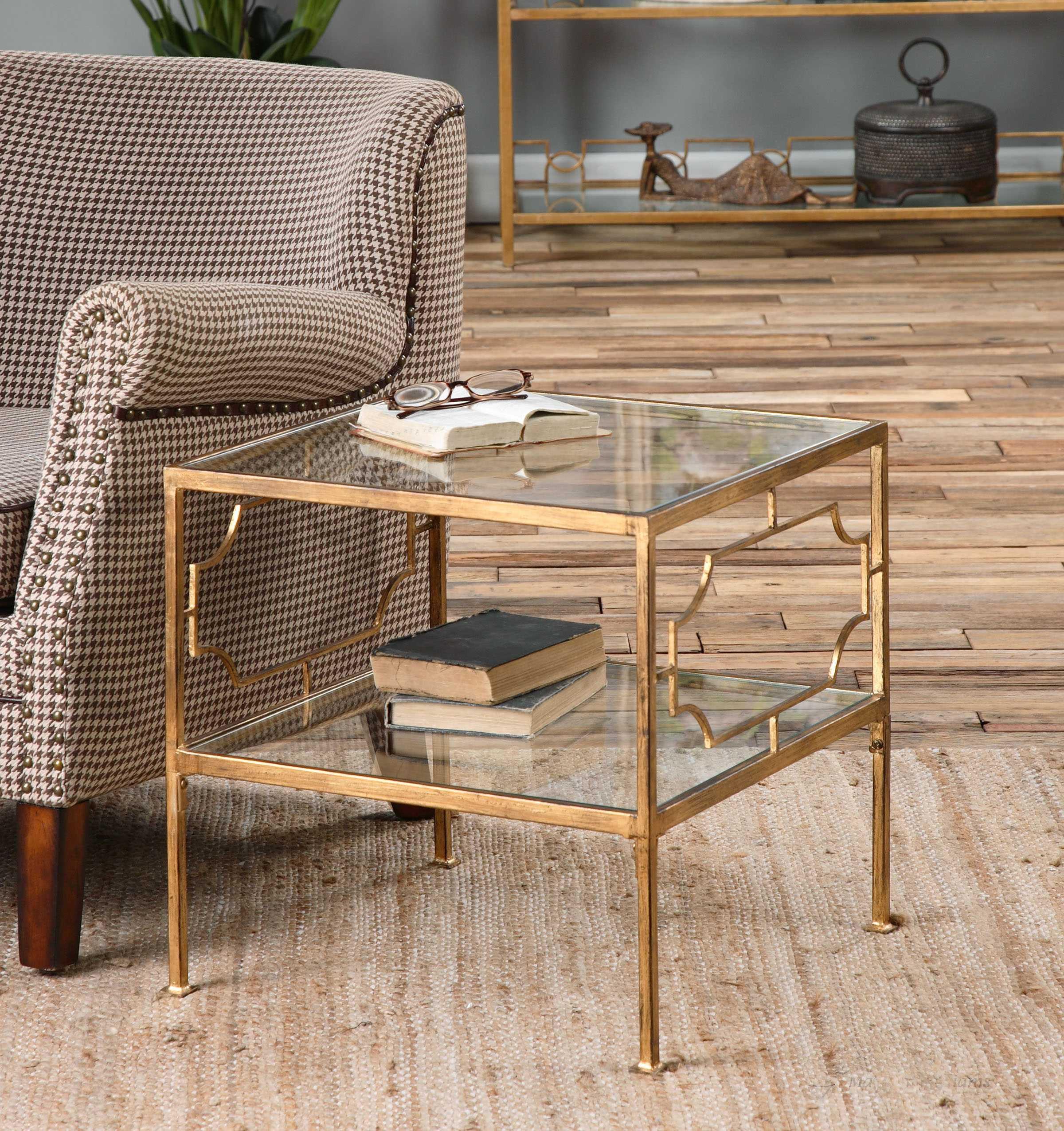 Genell Gold Cube Table - Frankwebs